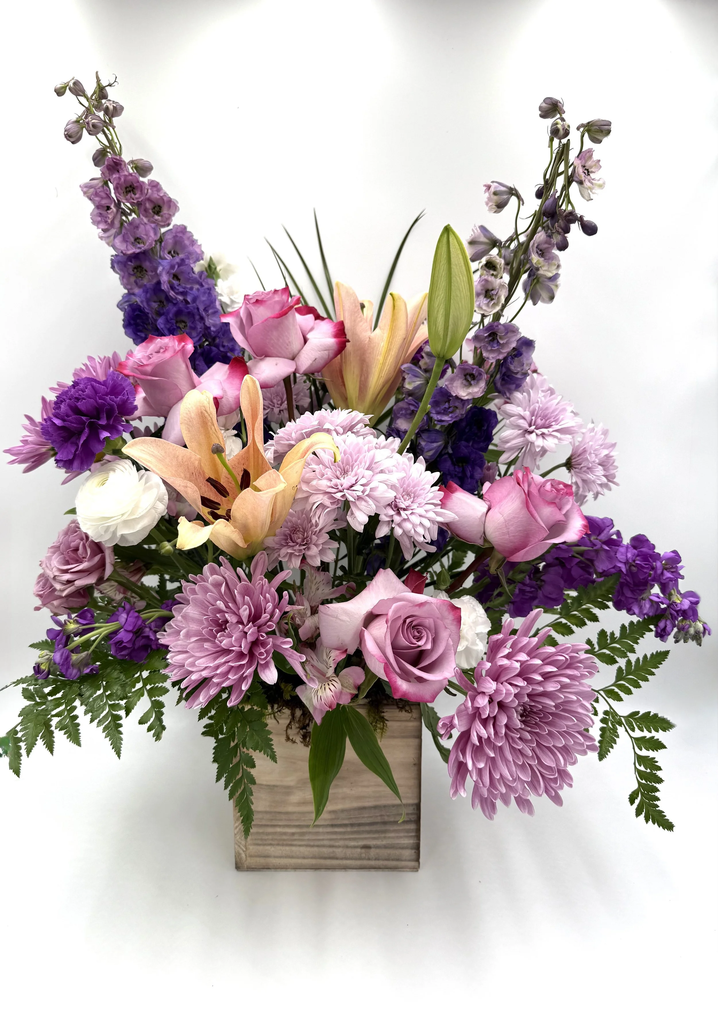 Lavender Blooms in a Box