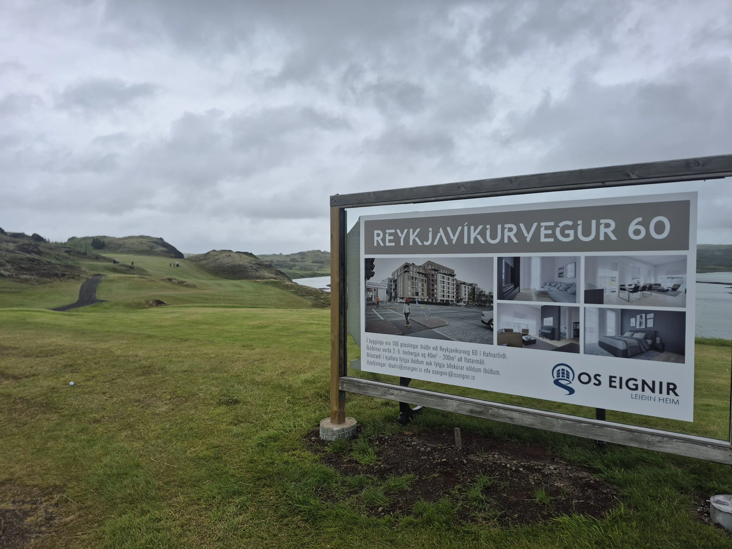 Prentað fasteignaskilti fyrir OS Eignir – LXB