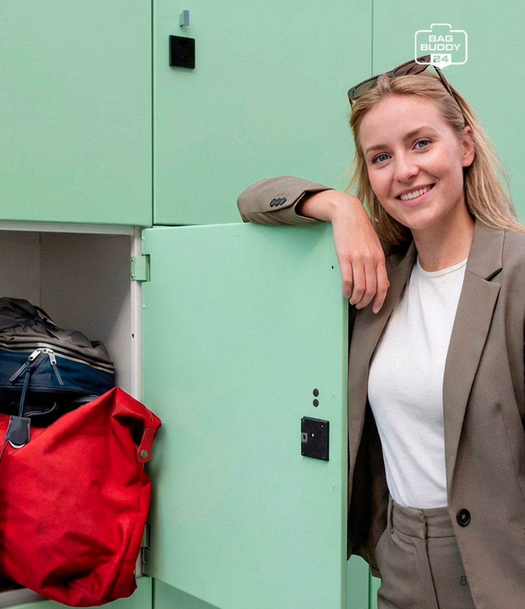 Schließfächer in der Hotellobby