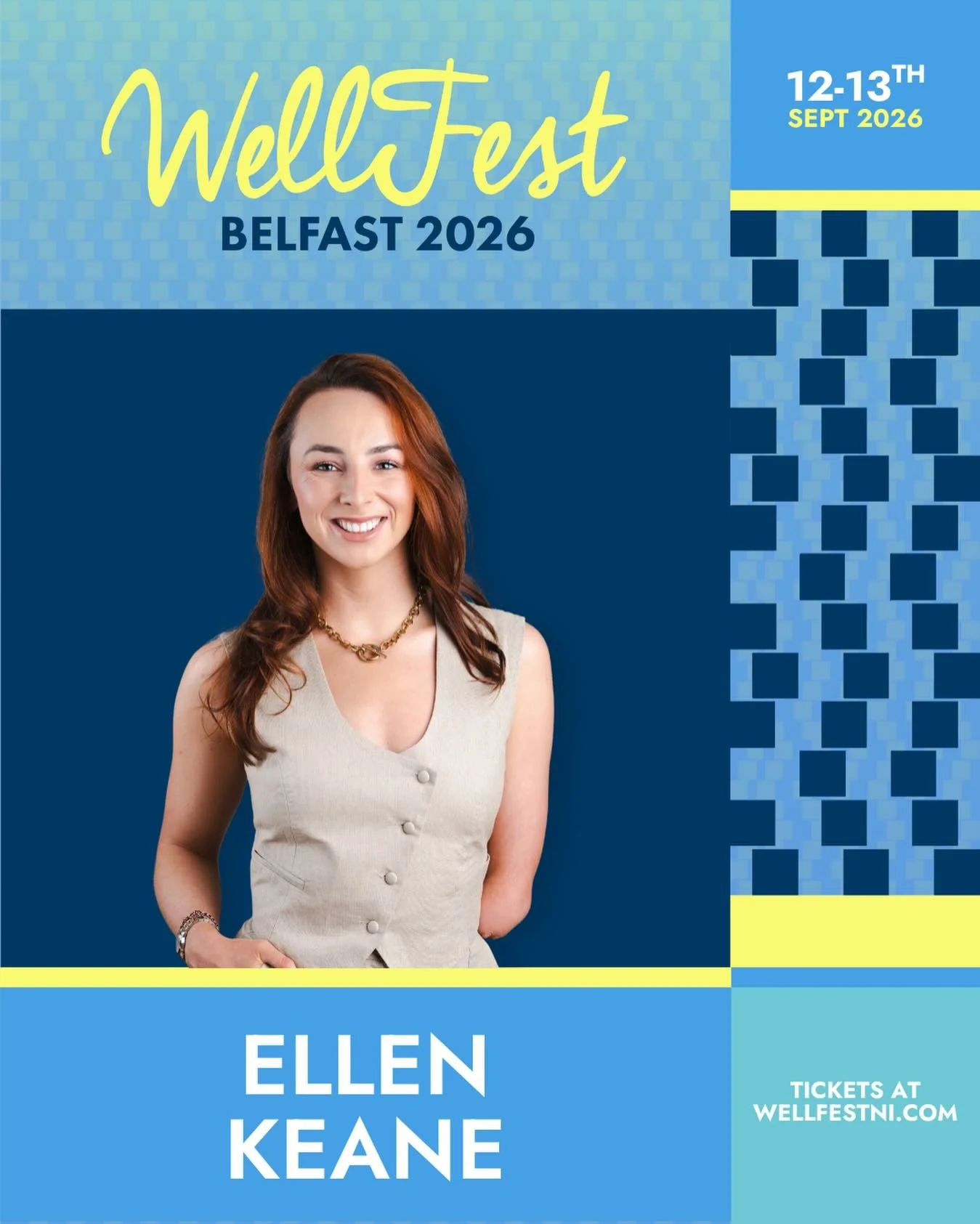 BIG NEWS, BELFAST! 🌟 We are so excited to announce that @keane_ellen will be headlining our first ever WellFest Belfast! 🙌💛

A Paralympic gold medallist, author, and broadcaster, Ellen inspires audiences through her powerful storytelling on resili