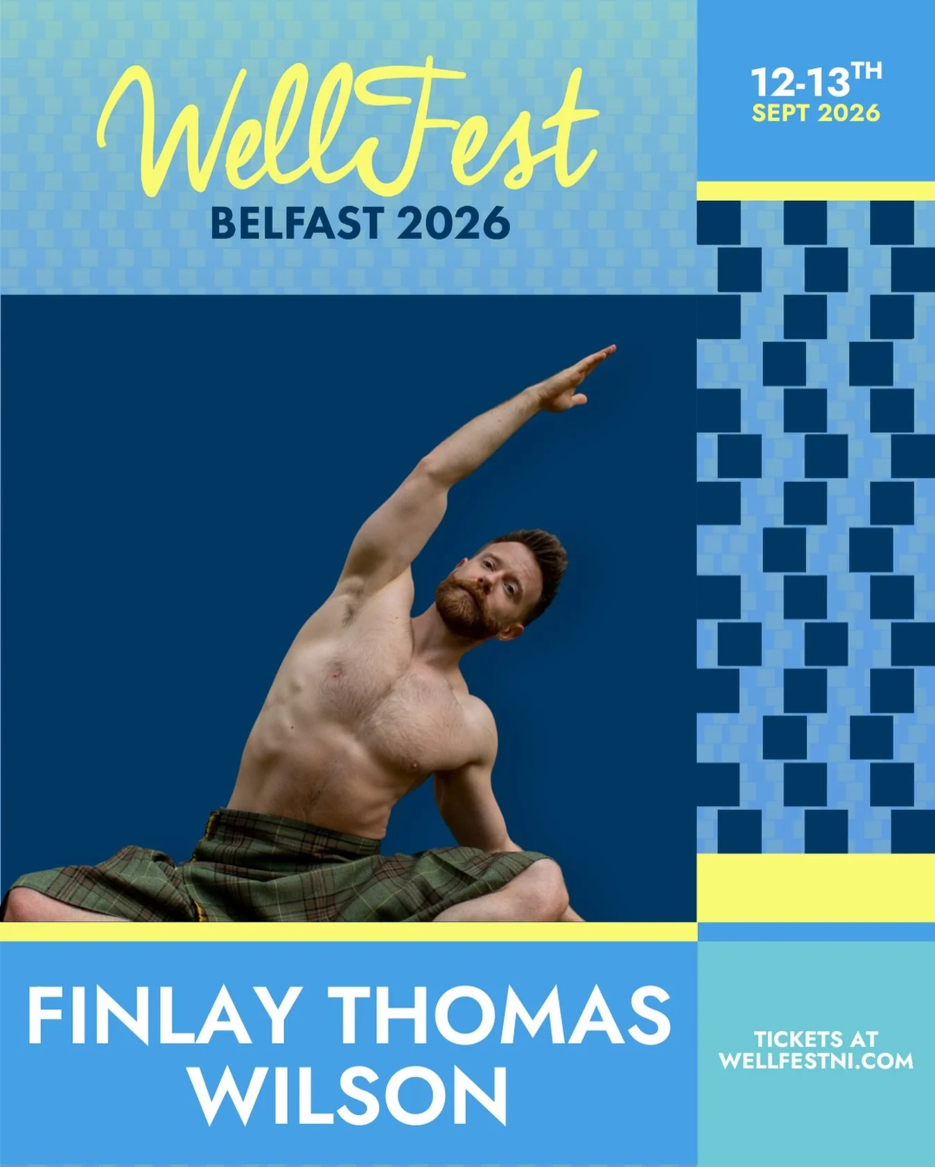 BELFAST, are you ready for this? 👀✨

We are beyond excited to announce @finlay0901 as a WellFest Belfast headliner 🙌

Founder of the iconic Kilted Yoga movement 🧘&zwj;♂️, Finlay is redefining what yoga looks and feels like. With a background in an