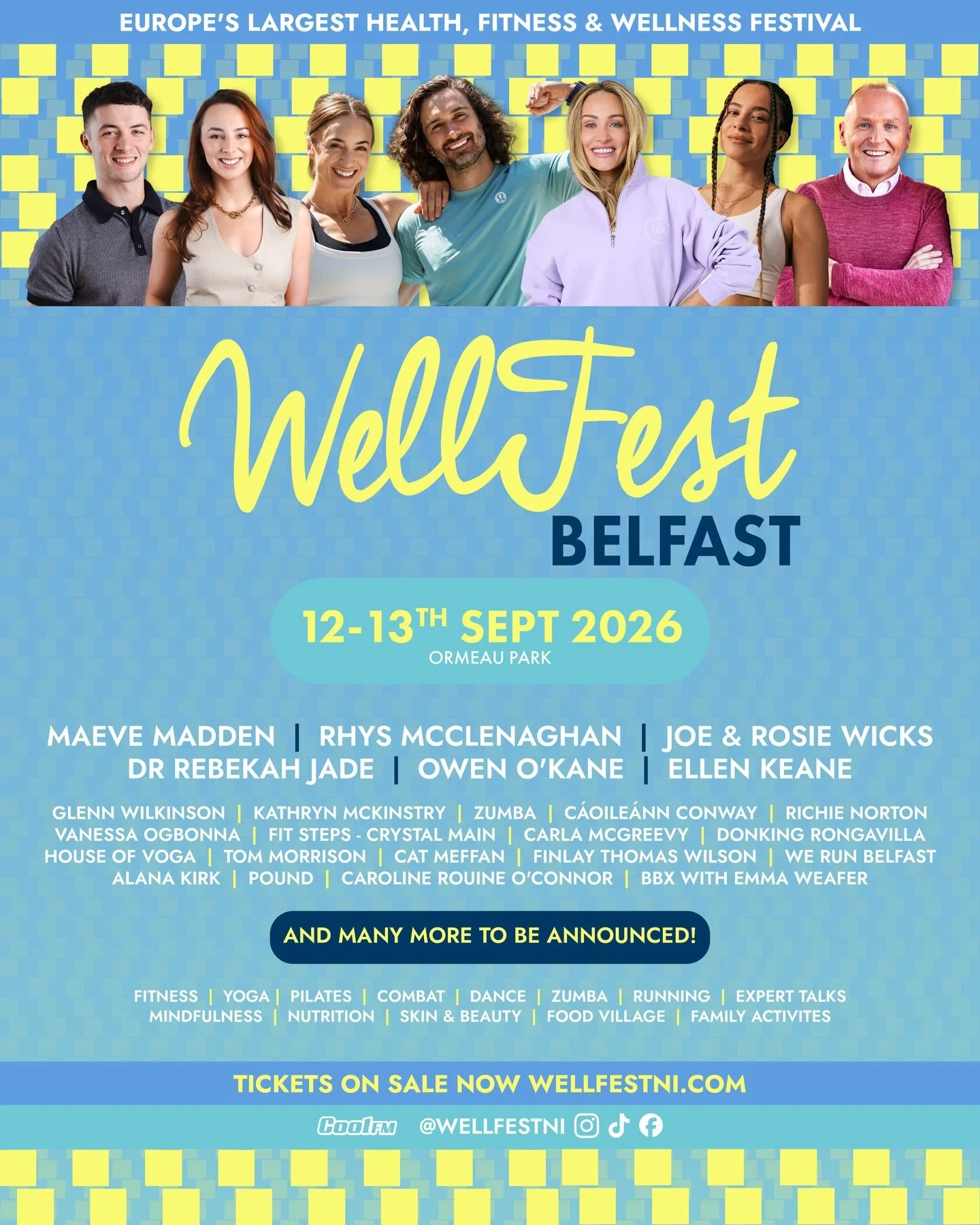 HUGE NEWS + GIVEAWAY 🚨

We&rsquo;re beyond excited to announce that festival favourite and fitness icon @thebodycoach is joining the lineup for our very first WellFest Belfast - and he&rsquo;s going to be joined on the Main Stage by his wife Rosie f
