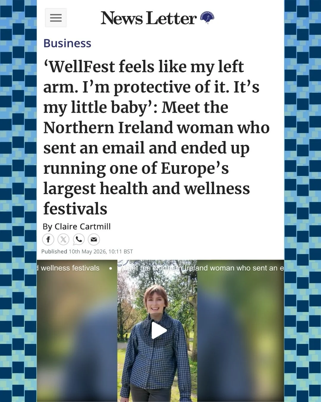 From attendee, to intern, to leading one of Europe&rsquo;s biggest health &amp; wellness festivals 💫

Our Head of WellFest, Sarah King, sat down with @belfastnewsletter to reflect on the journey from sending one bold email in 2016 to helping shape W