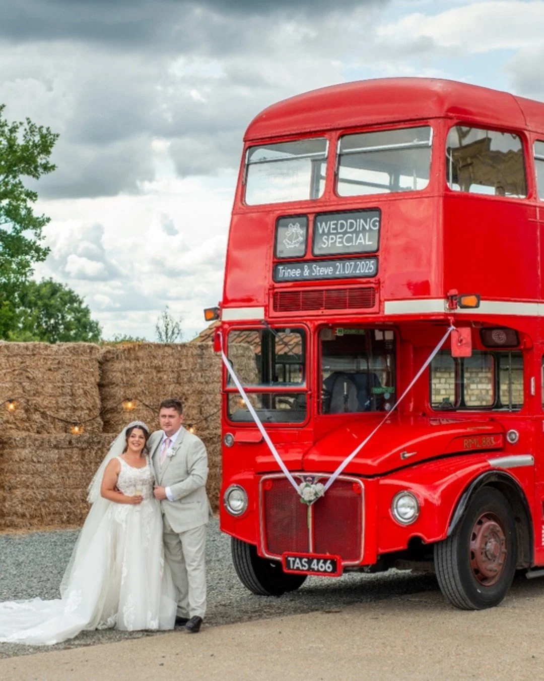 A R R I V E  I N  S T Y L E

Can we take a moment to celebrate T &amp; S arriving on their big day in true style - with guests in tow - aboard a striking red London bus! 

We have ample parking for your guests - up to 60 cars in fact, plus space for 