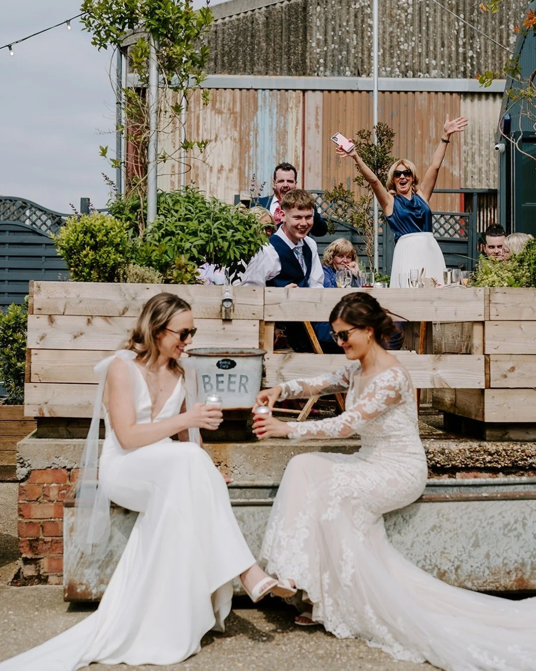 T H E  B E E R  T R O U G H

Nothing says summer weddings quite like a beer trough packed with ice-cold tins, ready for you and your guests to help yourselves&hellip; just like Hannah &amp; Sophie did on their incredible big day.

We can supply bottl