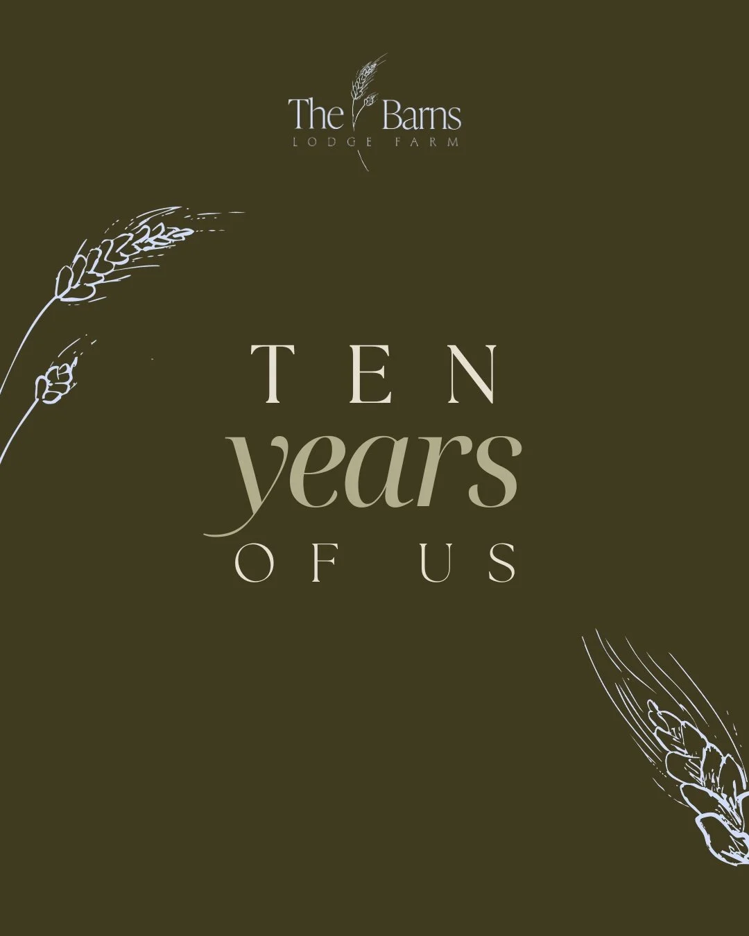 T E N  Y E A R S 

10 years ago today, our wonderful Venue Manager Bryony married her husband Tom on the farm her family has worked and called home for over 100 years. It was a day filled with love, laughter, and a little bit of beautiful chaos - the