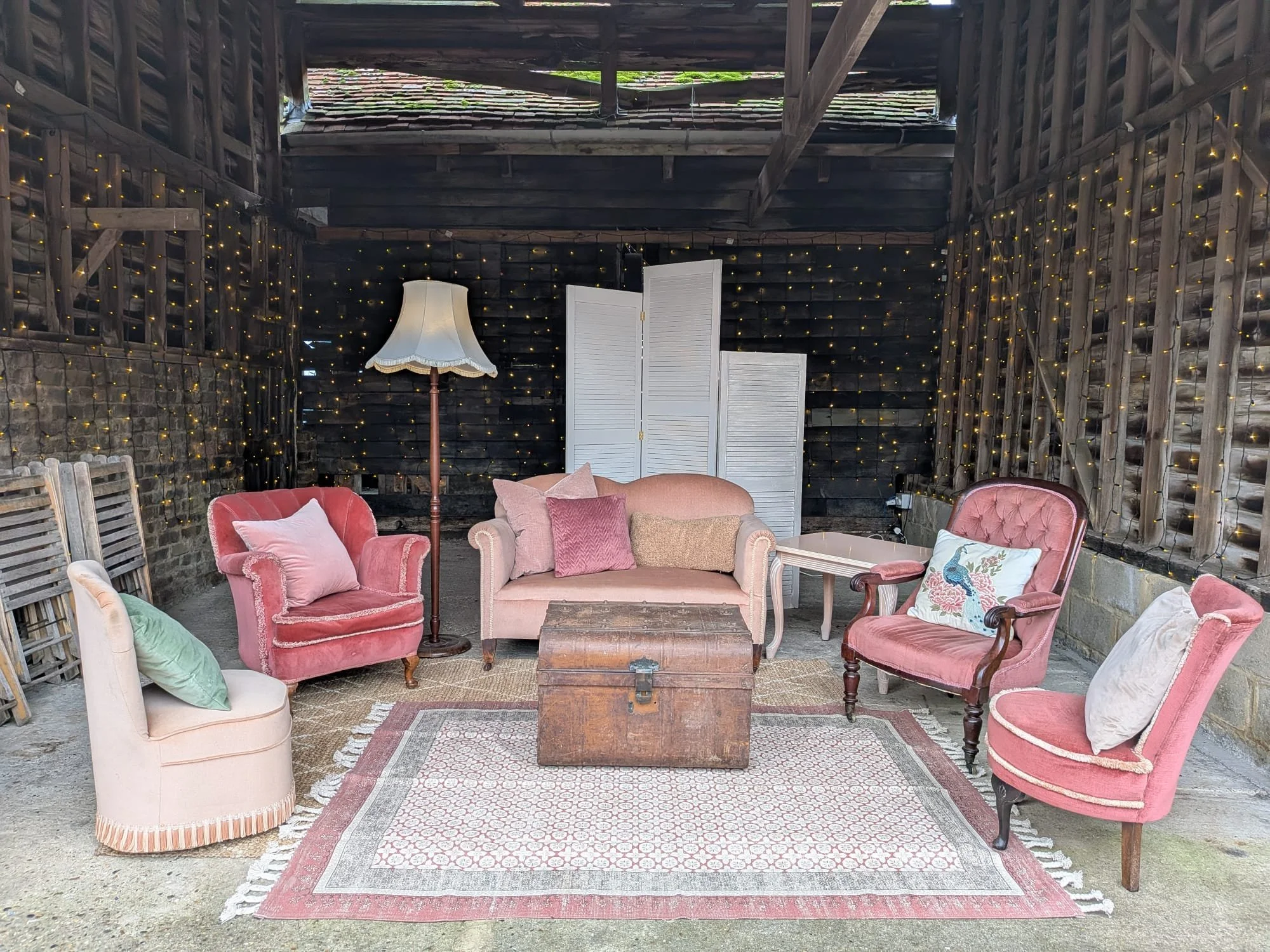 Pretty In Pink seating package including backdrop | £150.00