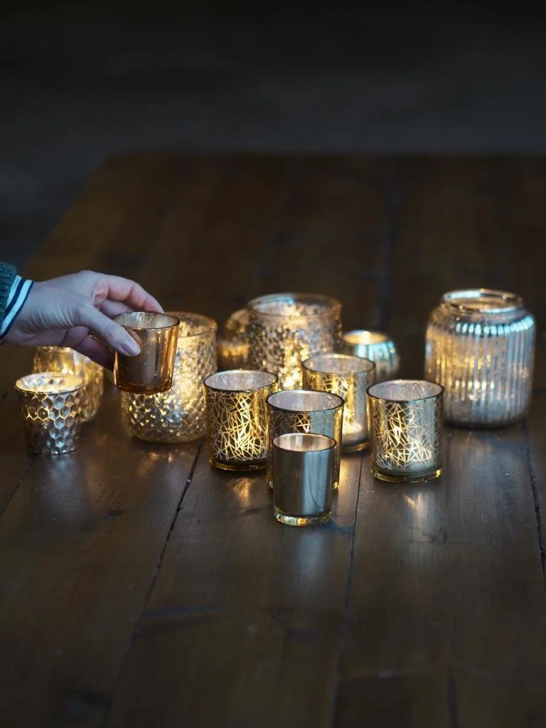 Metallic tealight holders | £1.50 each | 20 available 