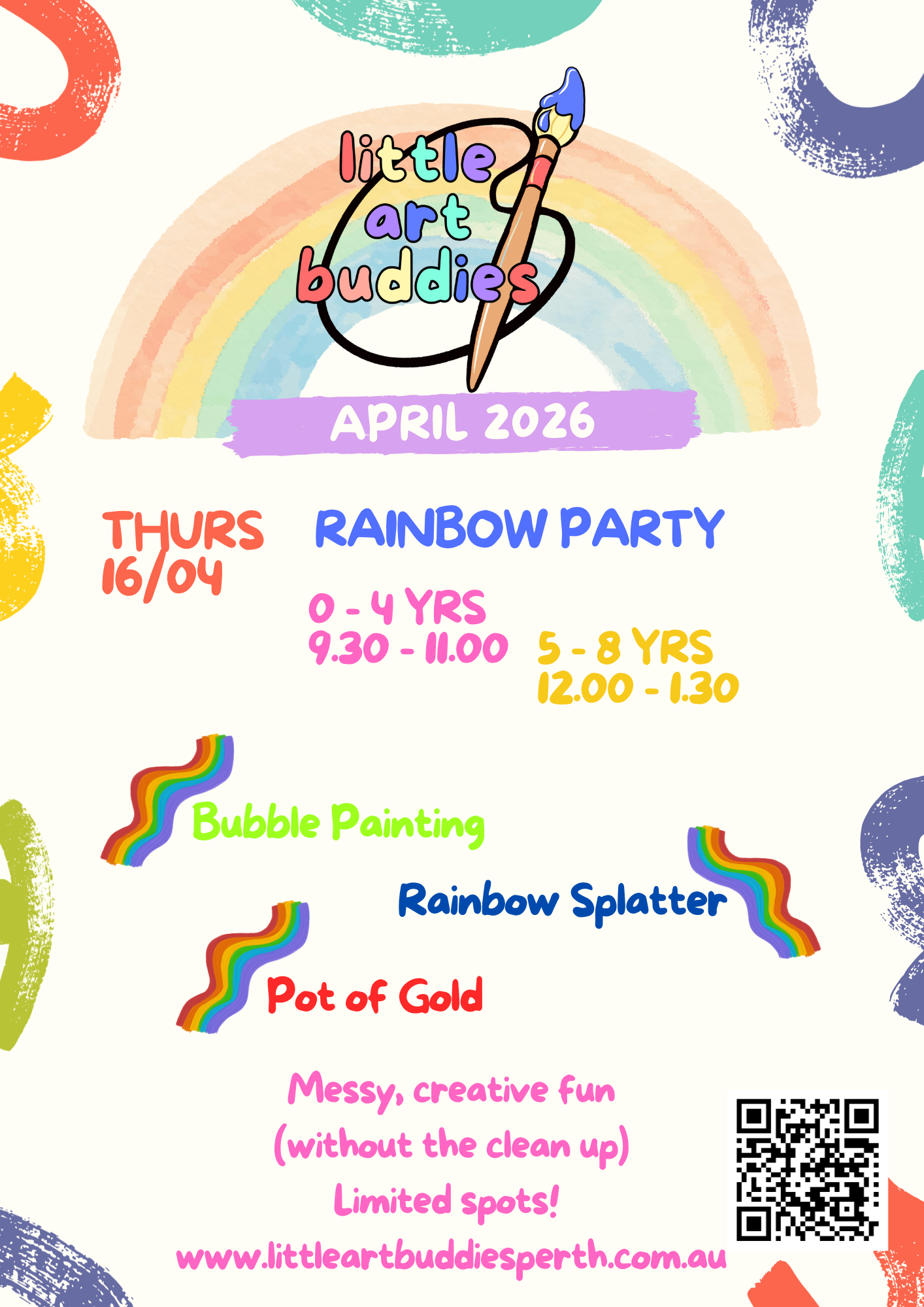 Little Art Buddies - School Holidays - Rainbow Party
