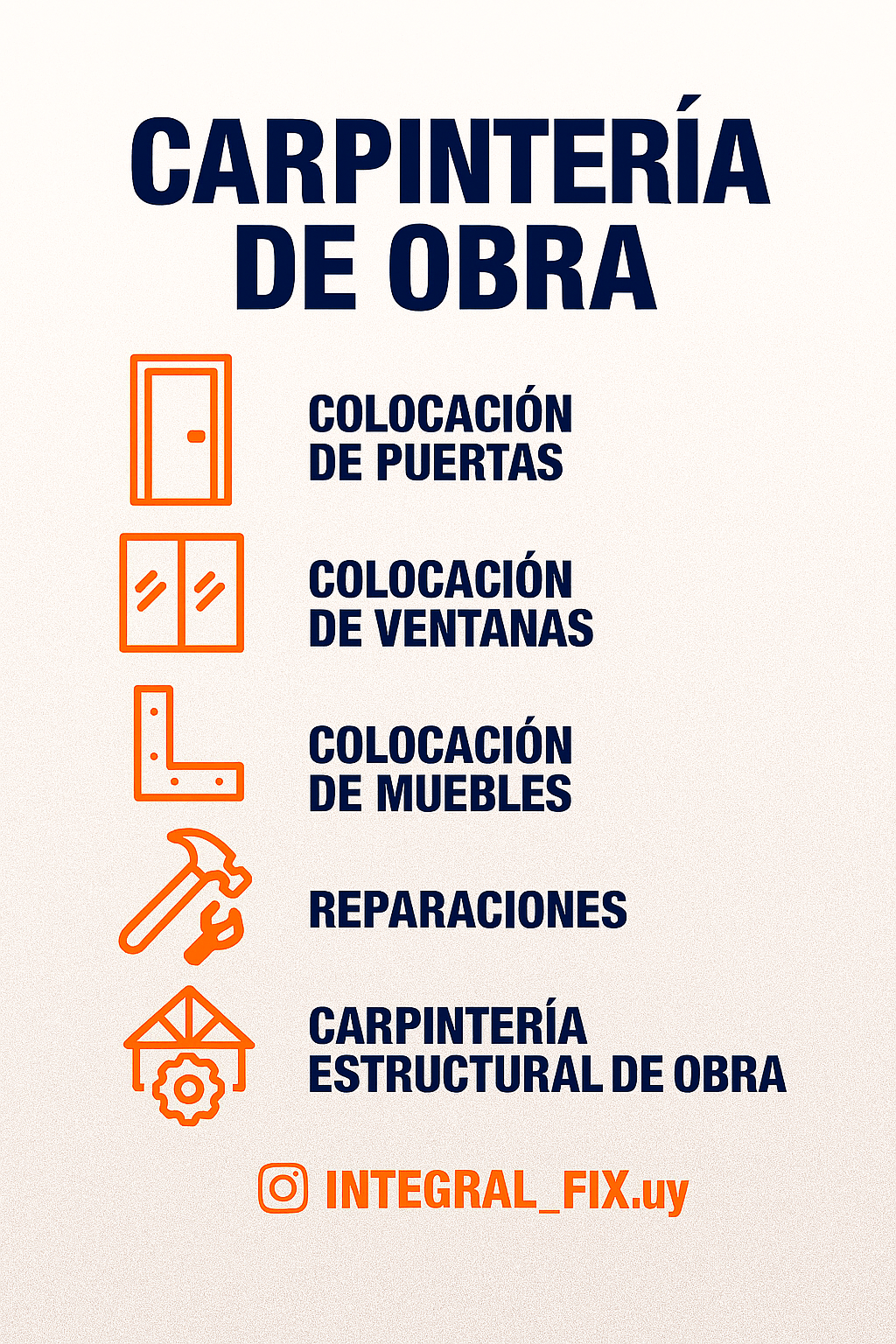 “Desde estructuras robustas hasta terminaciones finas, ofrecemos soluciones de carpintería adaptadas a cada proyecto. Unimos técnica, materiales de calidad y experiencia para garantizar resultados duraderos y estéticamente impecables en tu obra.”
