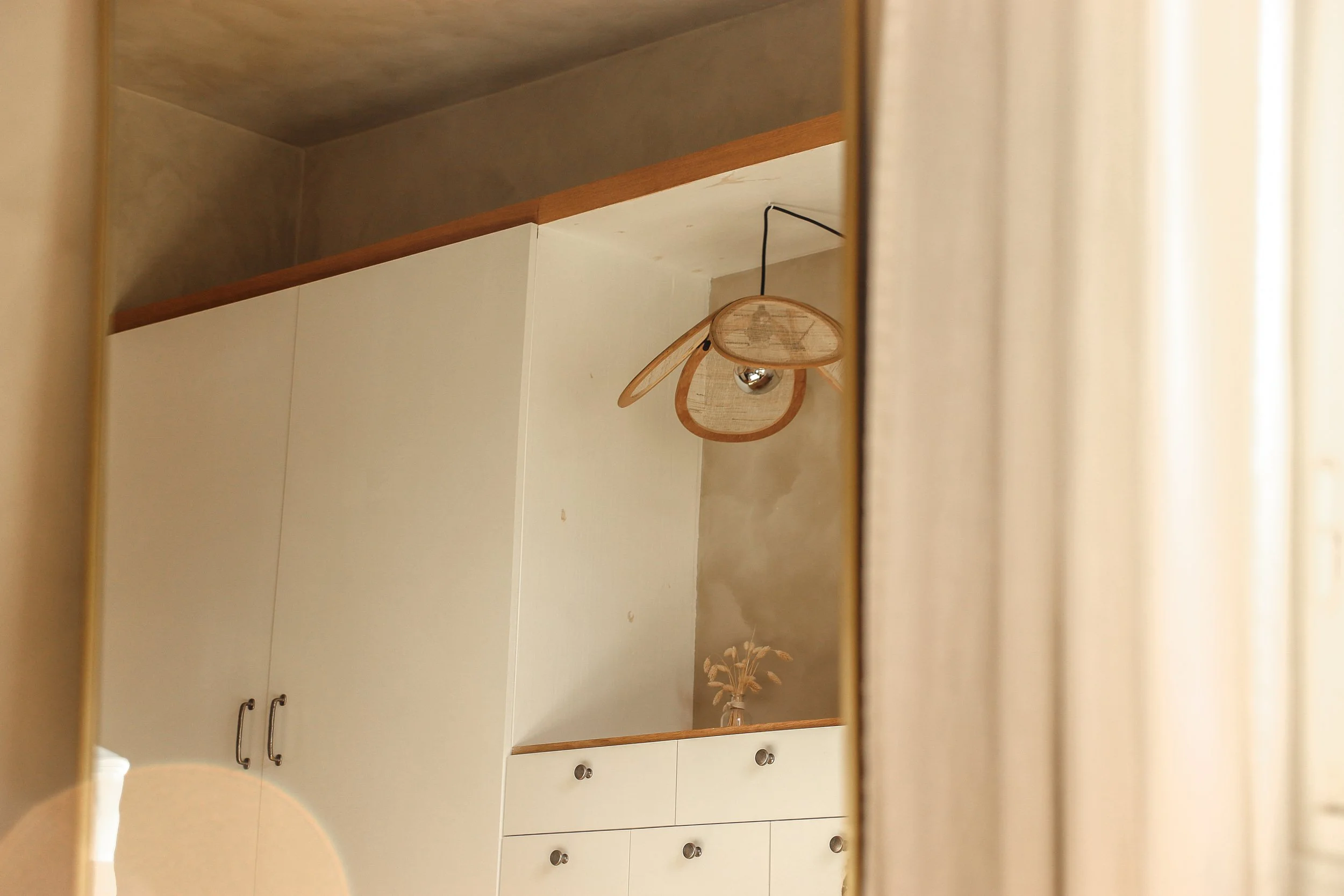 Dressing sur mesure bois et blanc