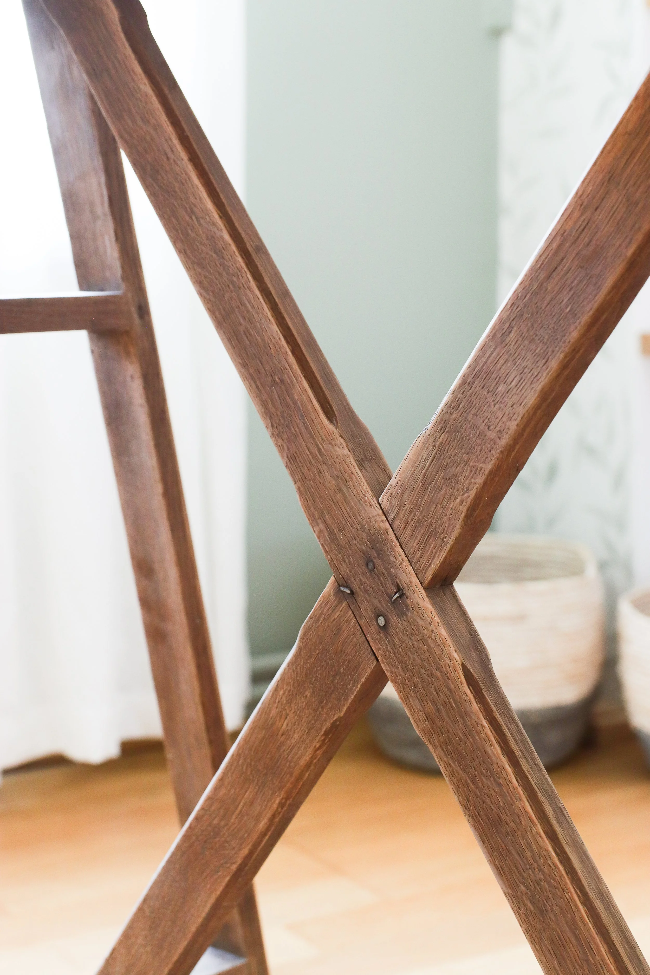 Détail tréteaux bois