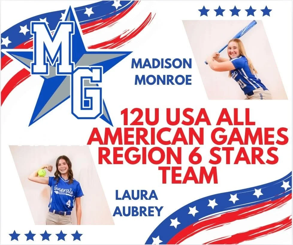 Congratulations to Laura Aubrey and Madison Monroe For being selected to the USA All American Games Region 6 team!