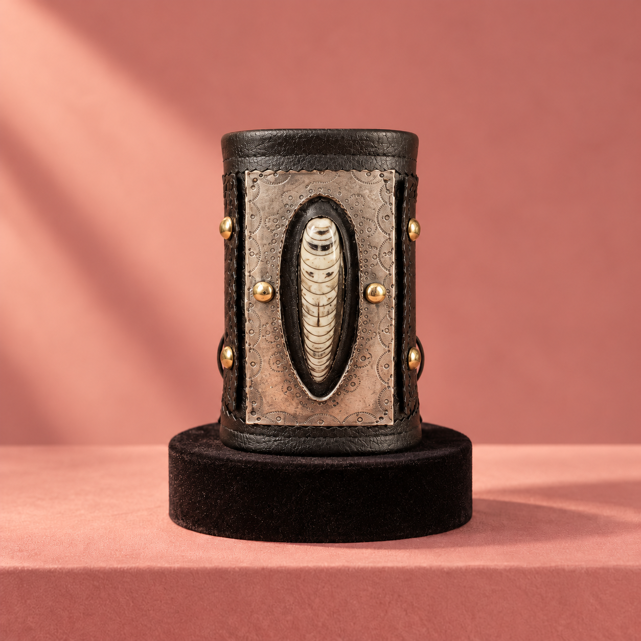Striped ivory stone western cuff.png