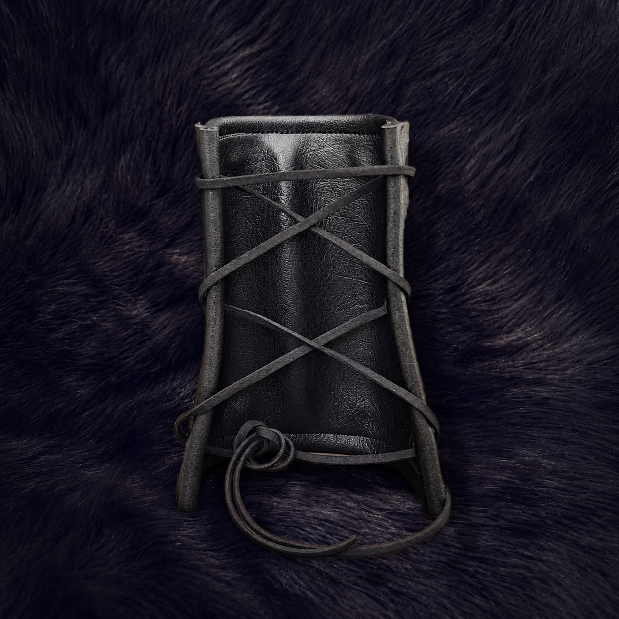 Western leather cuff on dark fur-2.png