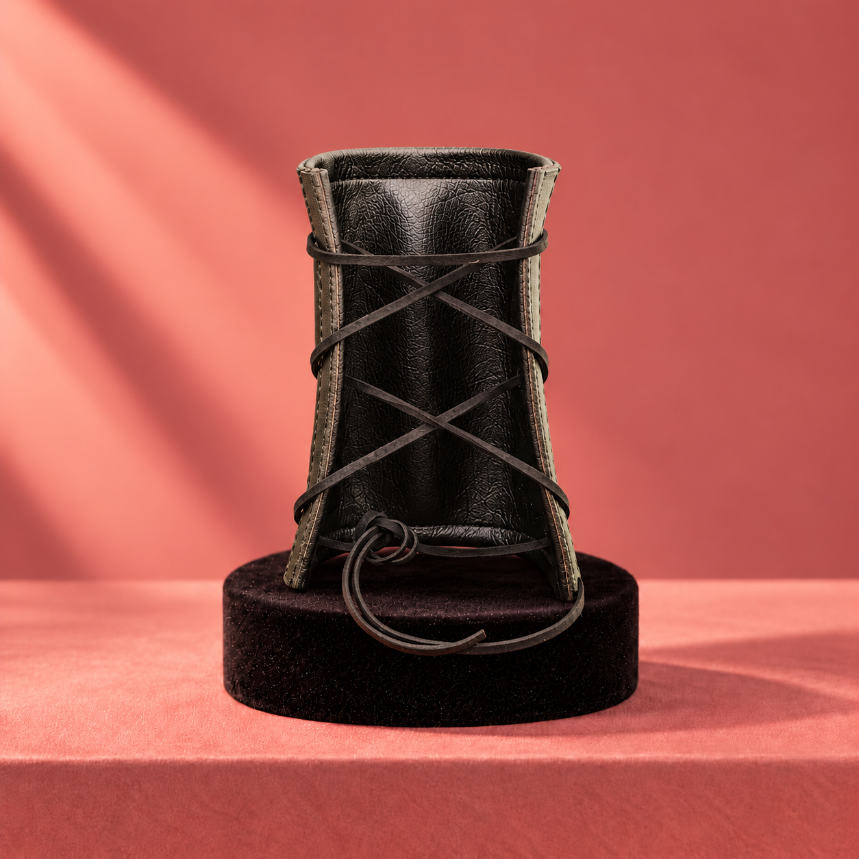 Blush western cuff with crossed lacing.png