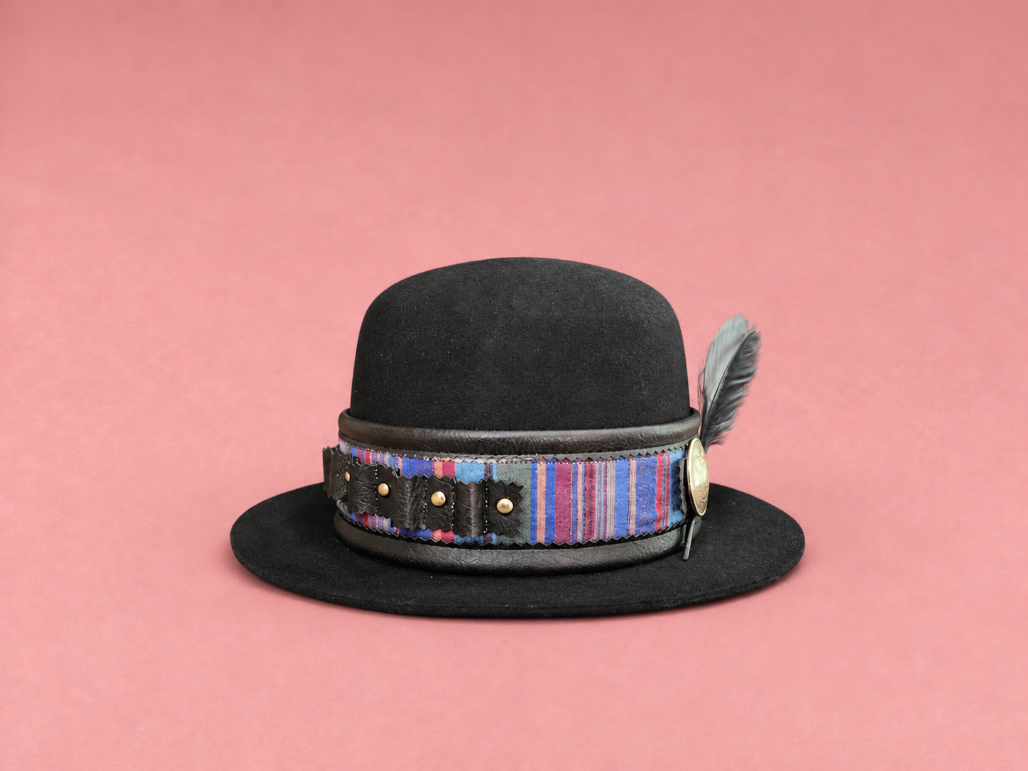 Studded Bowler Hat on Blush Pink.png