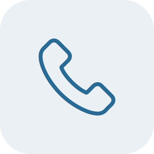 Icon of a classic telephone handset in outline style.