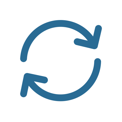 An icon of two blue arrows forming a circle, indicating refresh or reload.