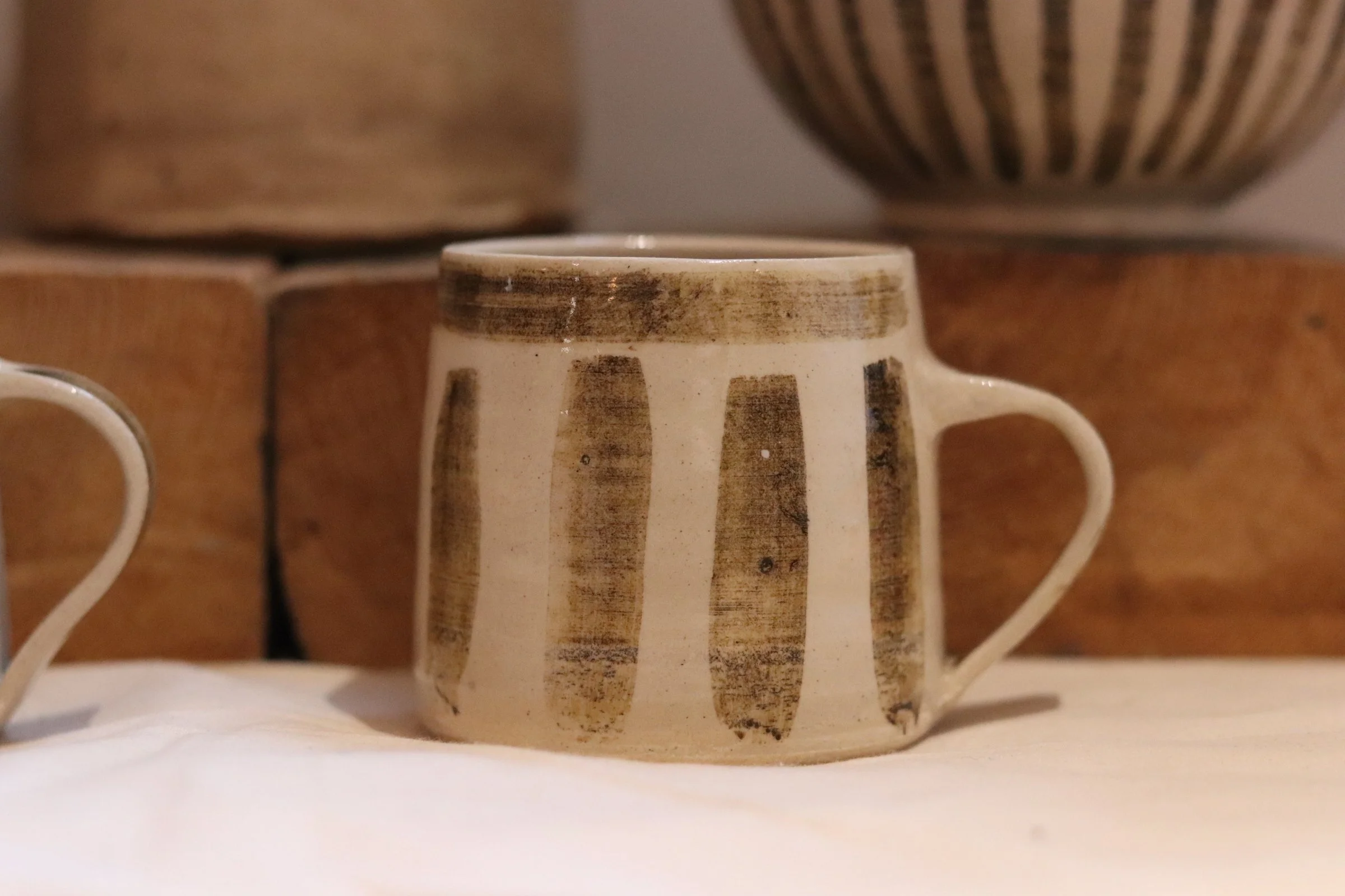 Stoneware Iron Stripe Mug