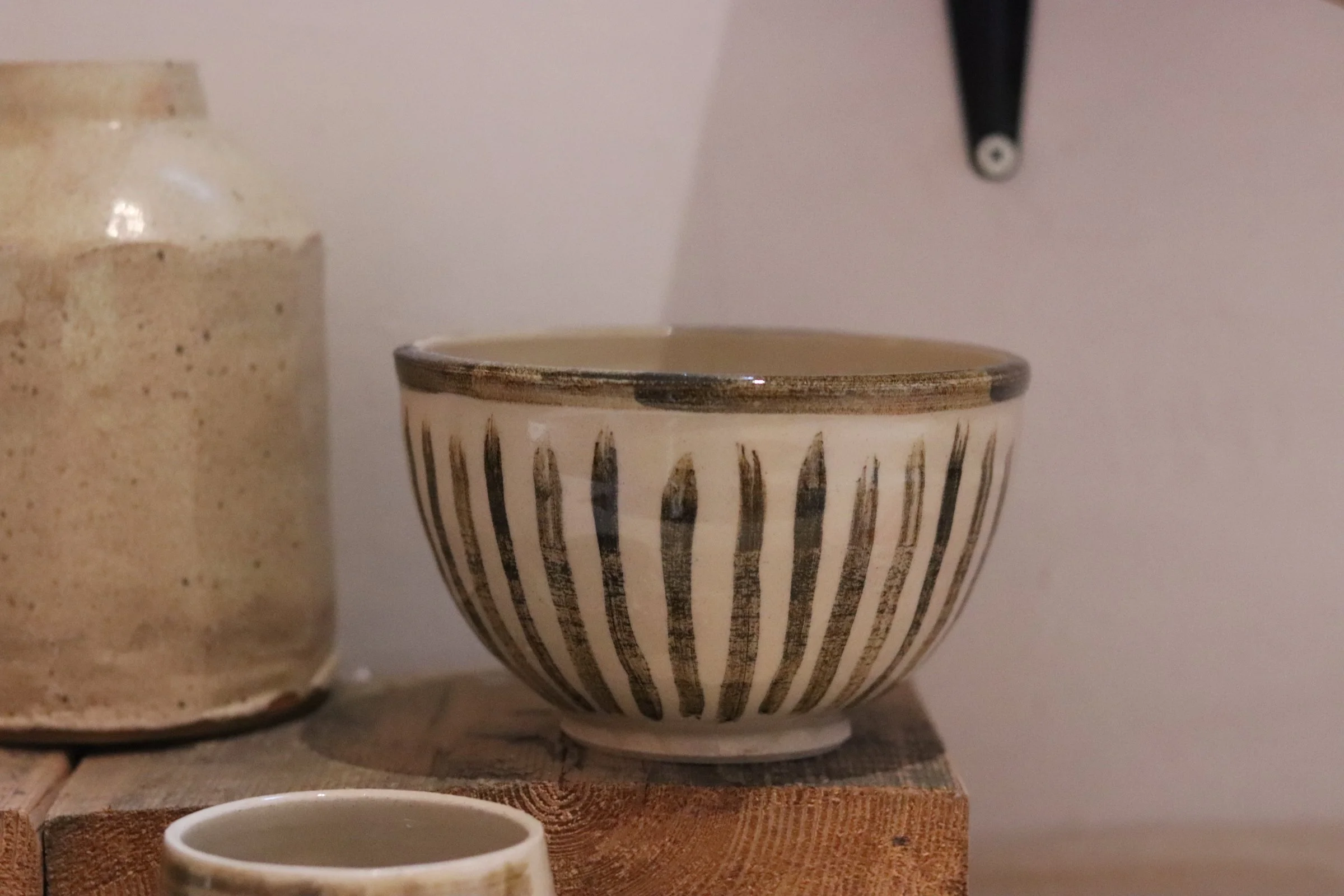 Stoneware Iron Stripe Cereal Bowl