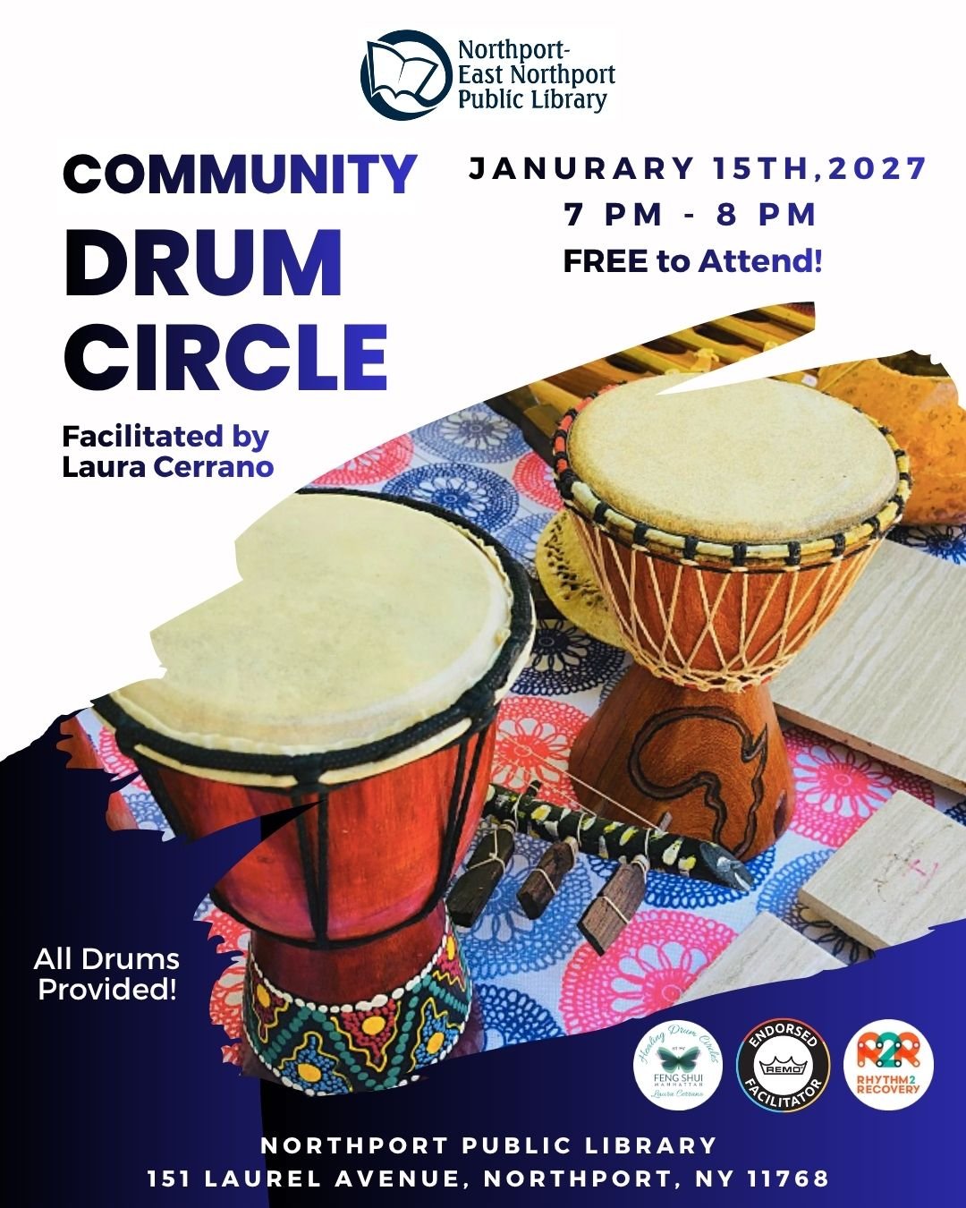 Drum Circle - Northport- East Northport Library, NY 