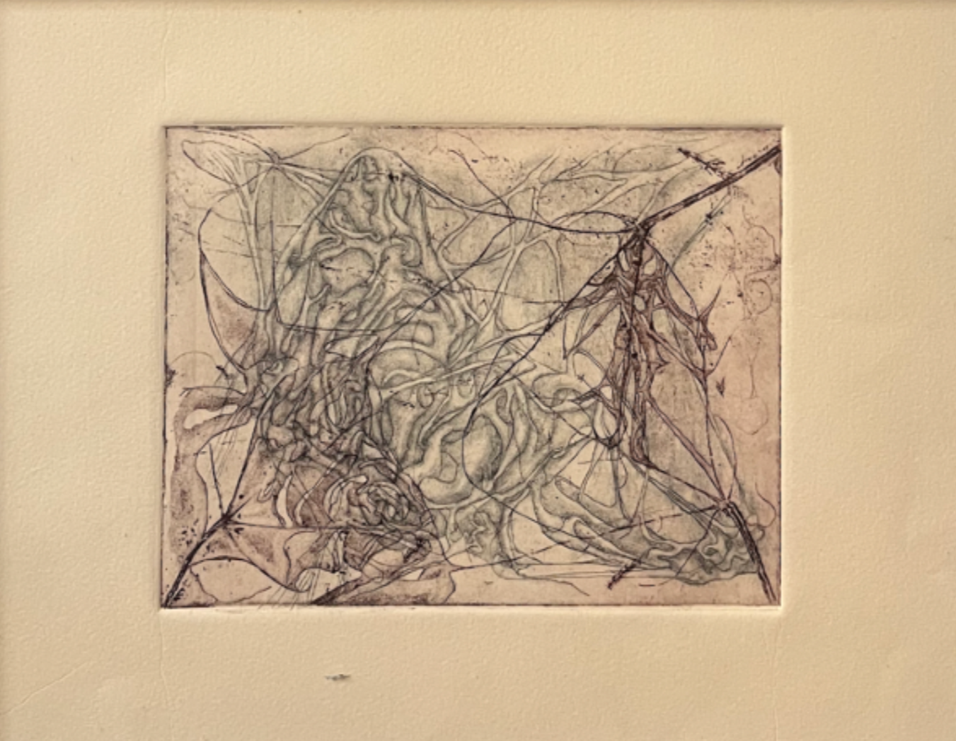 "Amputated Souls", Printmaking, Etching, black and red Ink - Laura Cerrano
