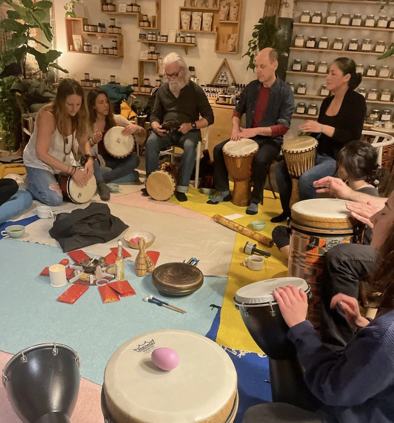 Faciliated Drum Circle with Laura Cerrano of Feng Shui Manhattan New York