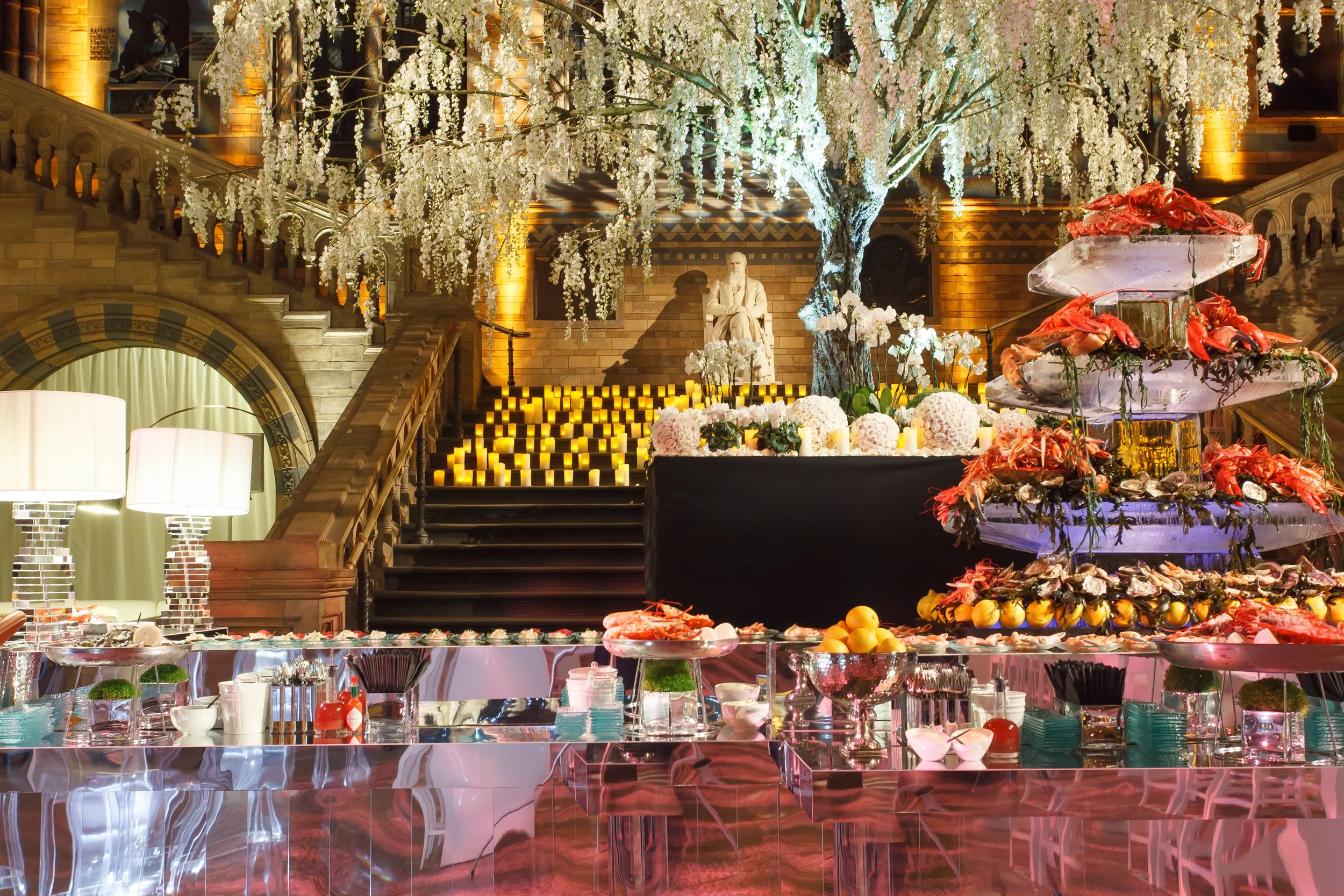 Seafood tower at Natural History Museum
