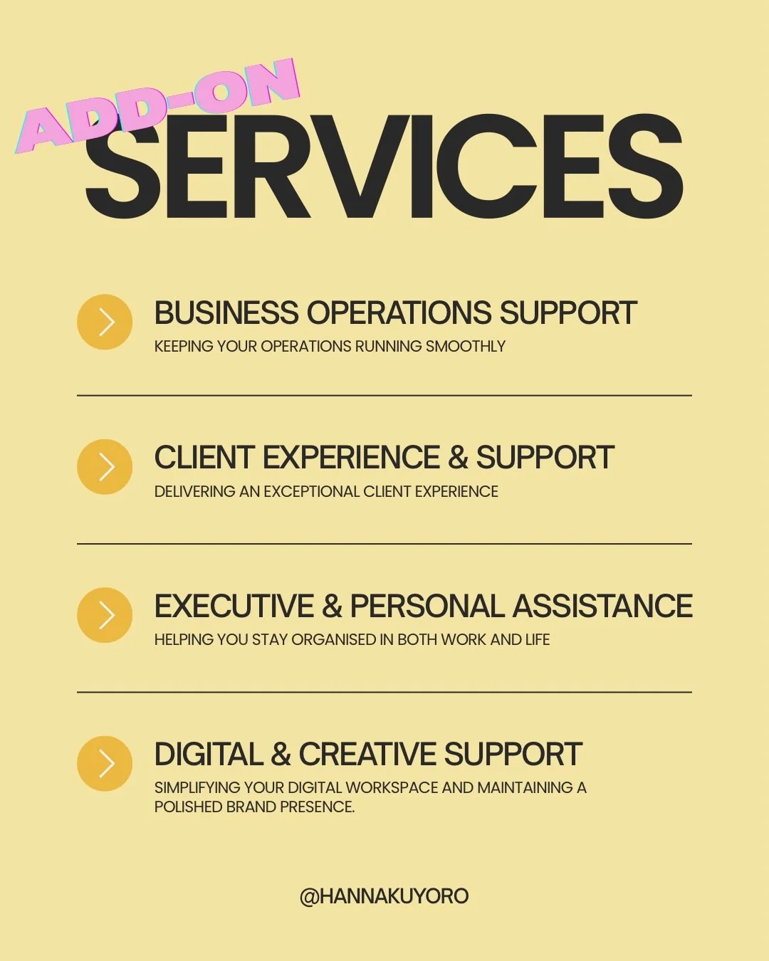 ✨ New Add-On Services! ✨

Sometimes you don&rsquo;t need a full package &ndash; you just need a little extra support to make your business (or life admin!) feel lighter and more organised.

That&rsquo;s exactly why I&rsquo;ve added new add-on service