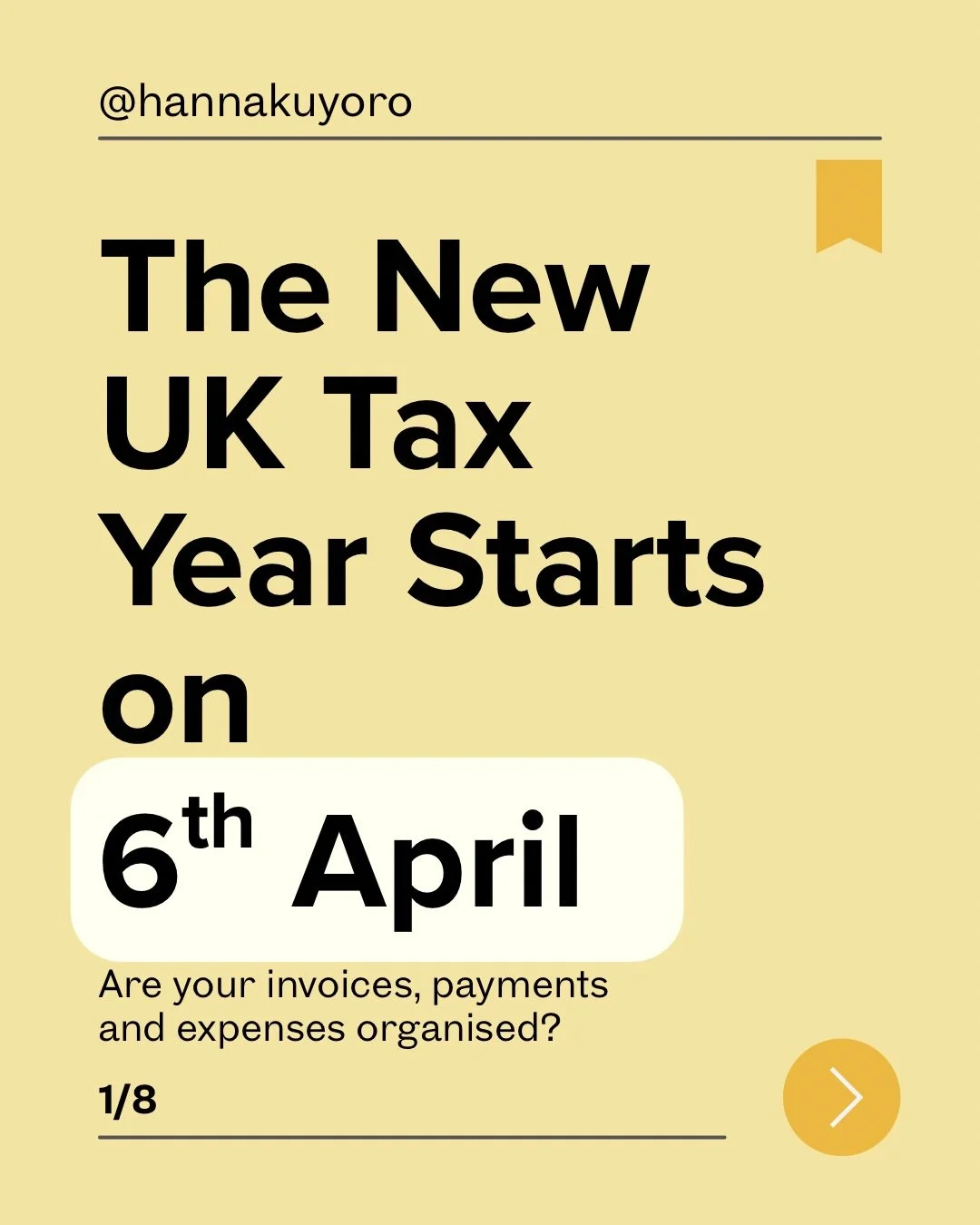 The new UK tax year starts on 6th April 2026‼️

During this tax season, I&rsquo;ve heard from a lot of people who realised they didn&rsquo;t have the right system in place to track their invoices, payments, and expenses throughout the year.

To help 