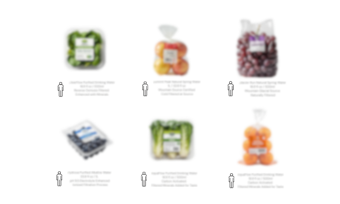 Illustration of packaged fresh produce and fruits, examples of products Unplastic Labs investigates.
