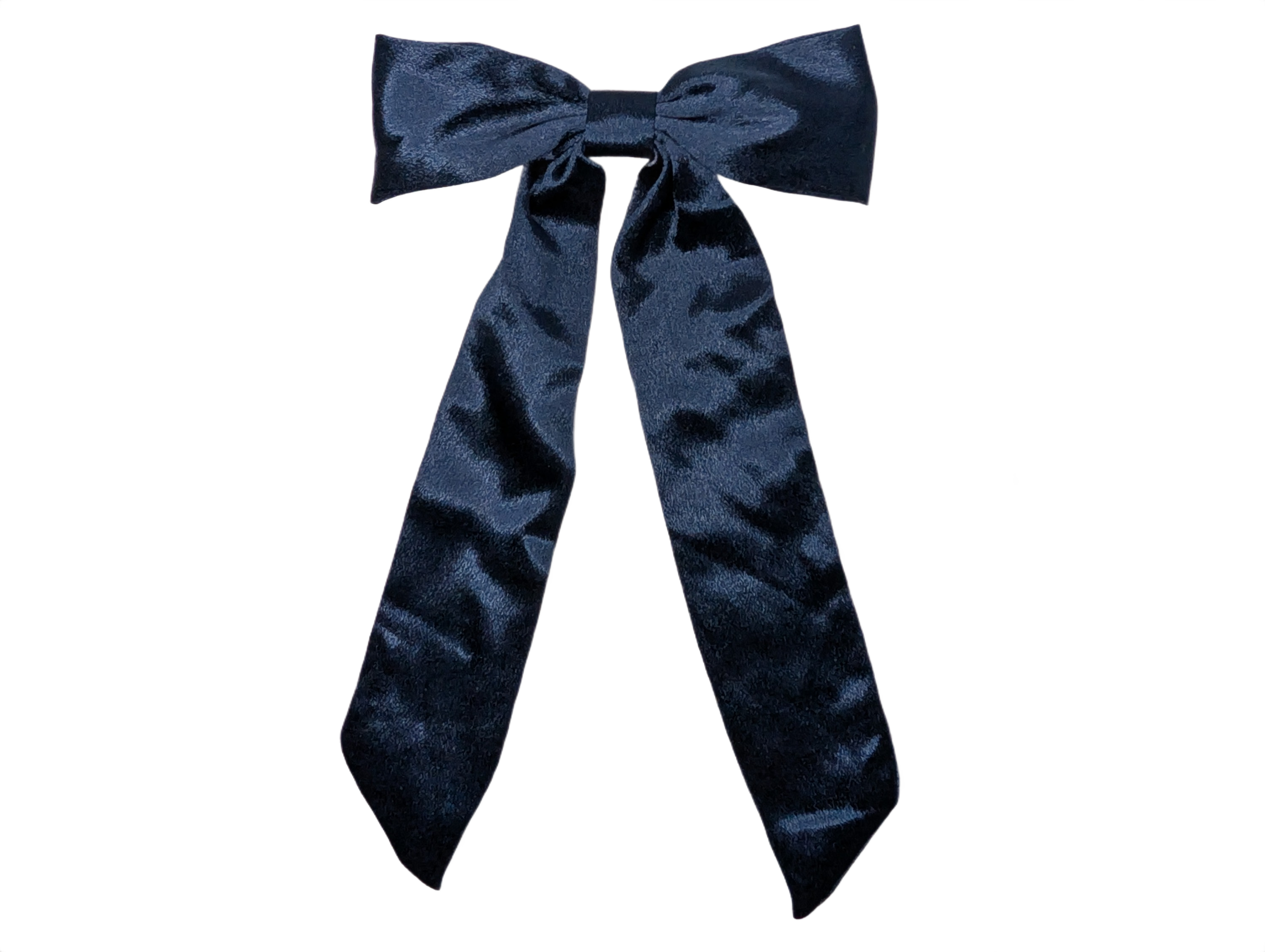 Luxury Satin Long Tail Bow Clip