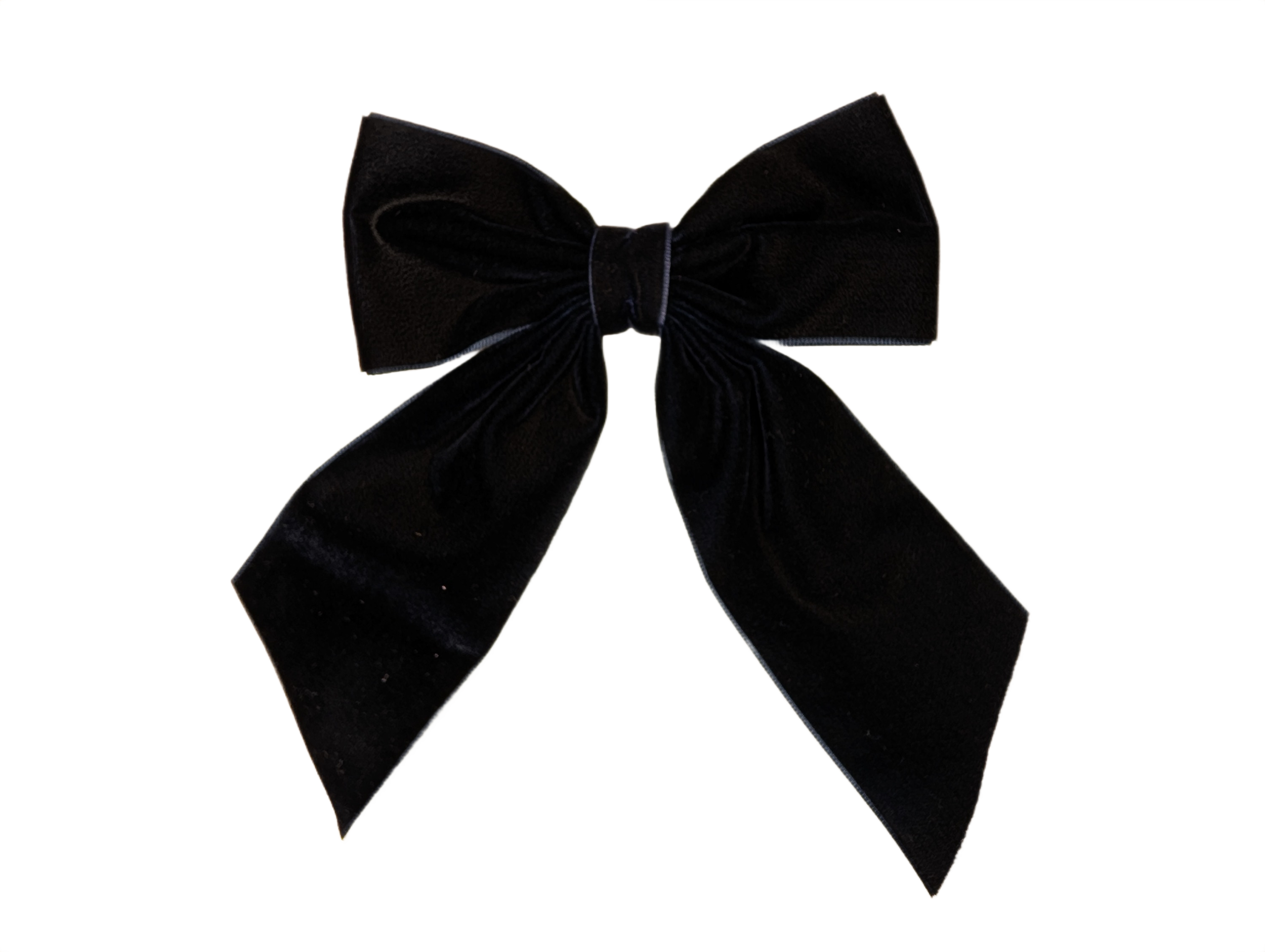 Luxury Velvet Long Tail Bow Clip