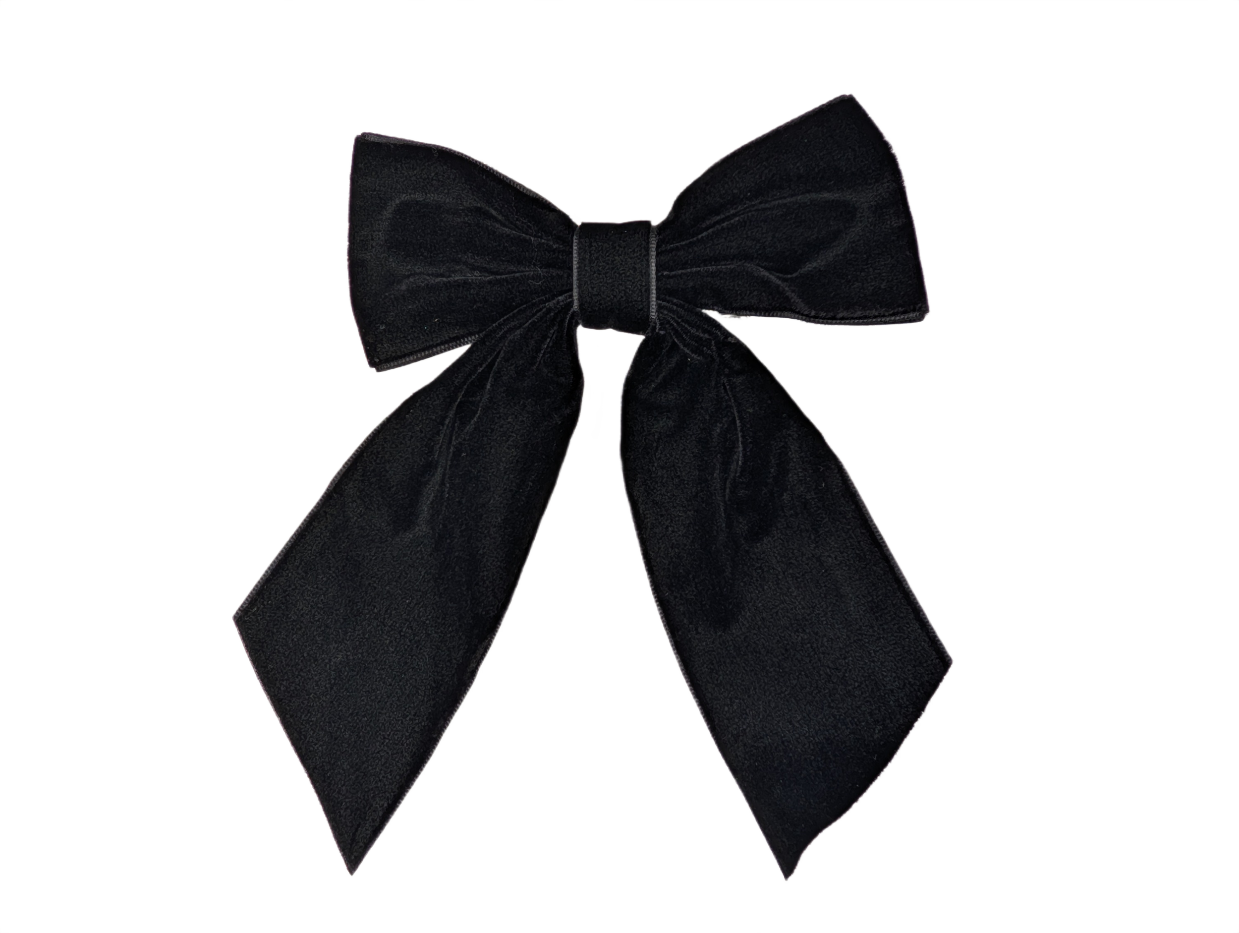 Luxury Velvet Long Tail Bow Clip