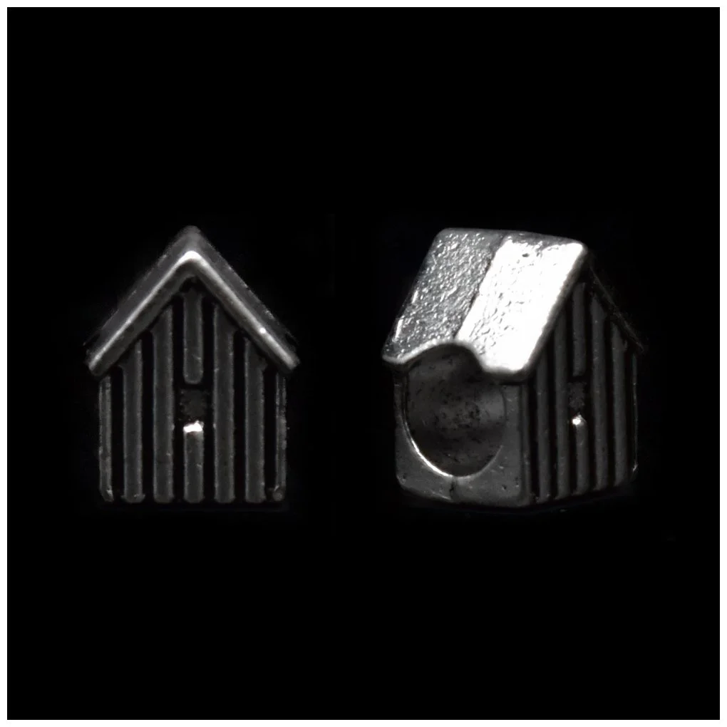 Little Cabin House Tibetan-style Silver Loose Spacer Beads