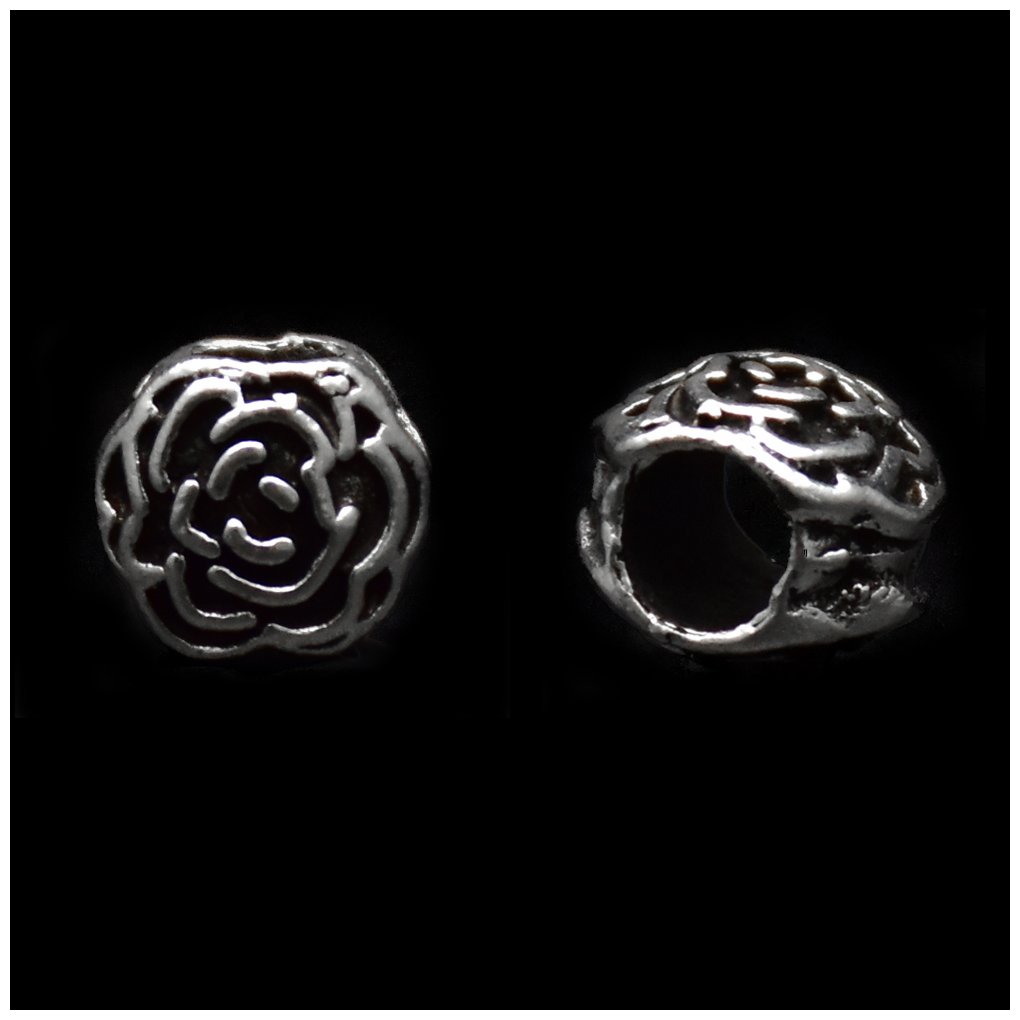 Rose Tibetan-style Silver Loose Spacer Beads