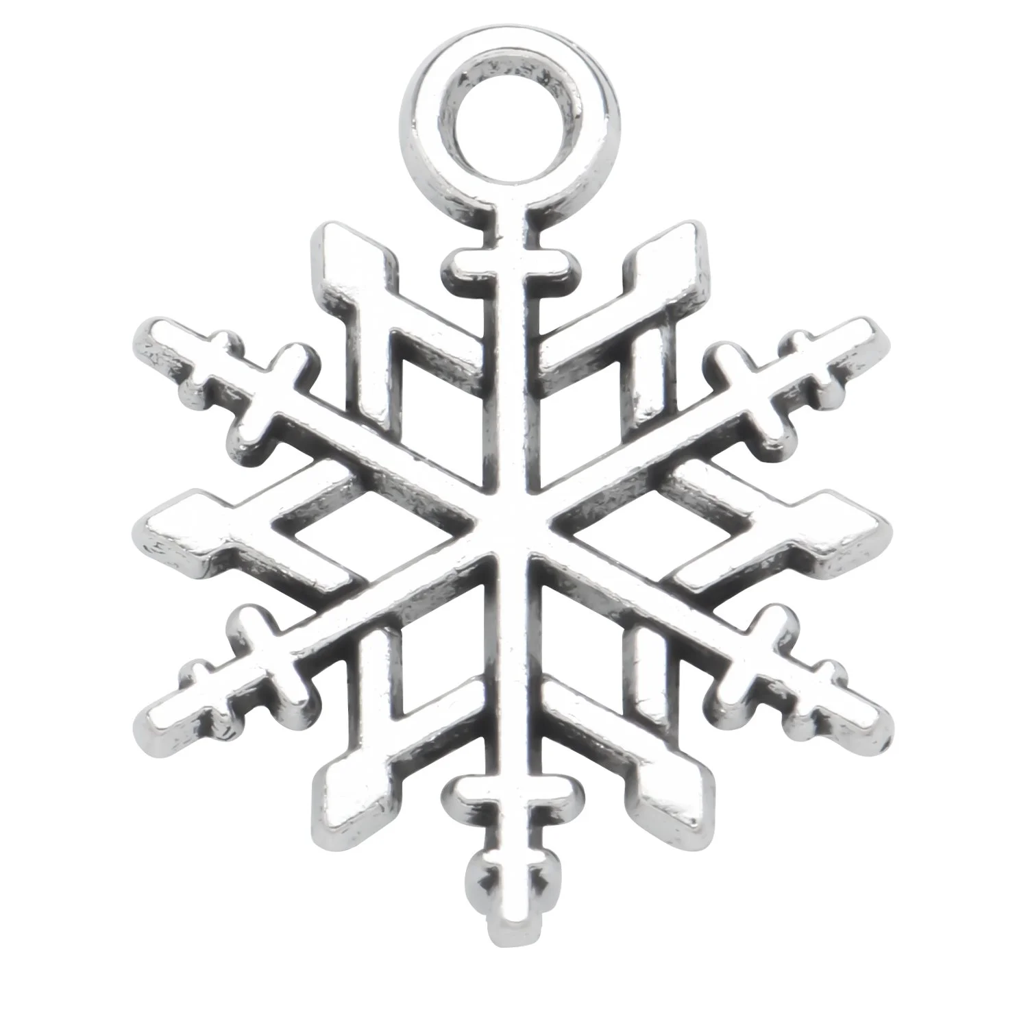 Antique Silver Snowflake Charms
