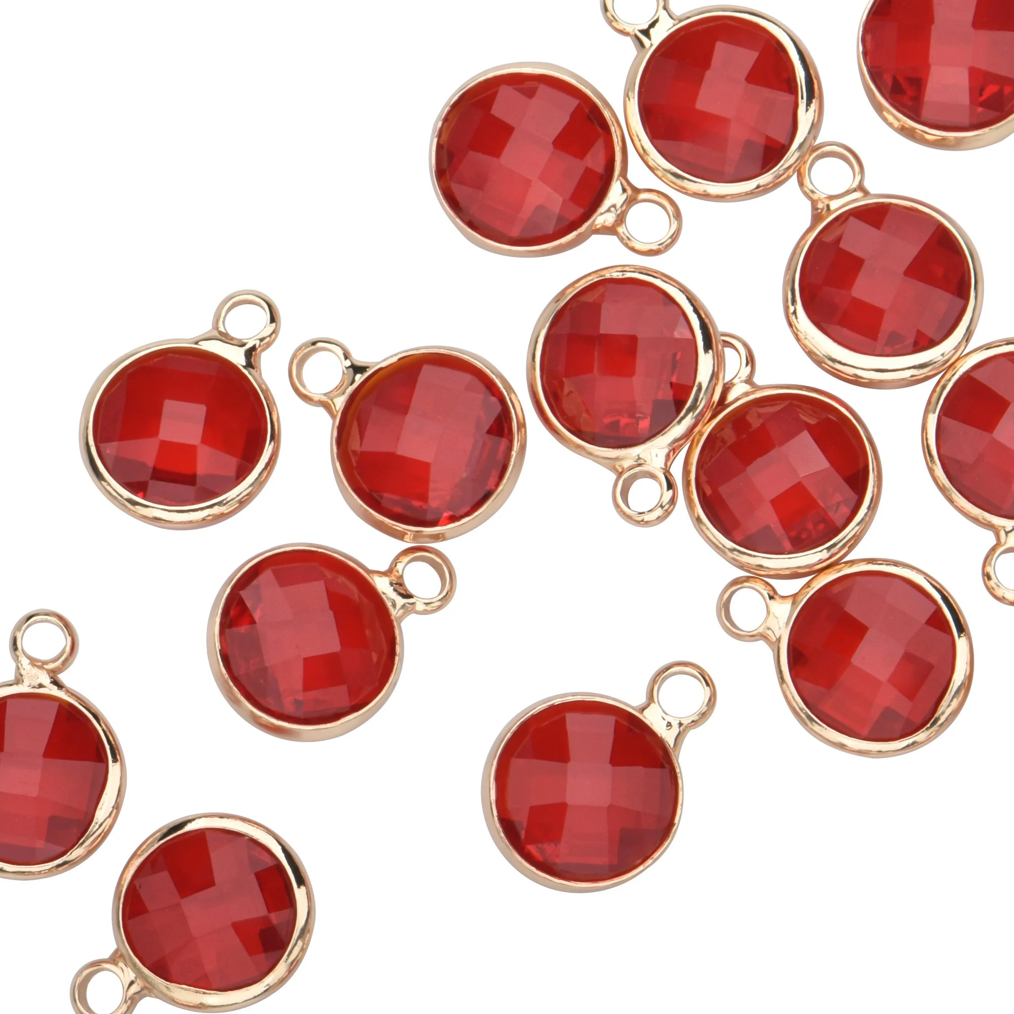 Small Round Crystal Charms