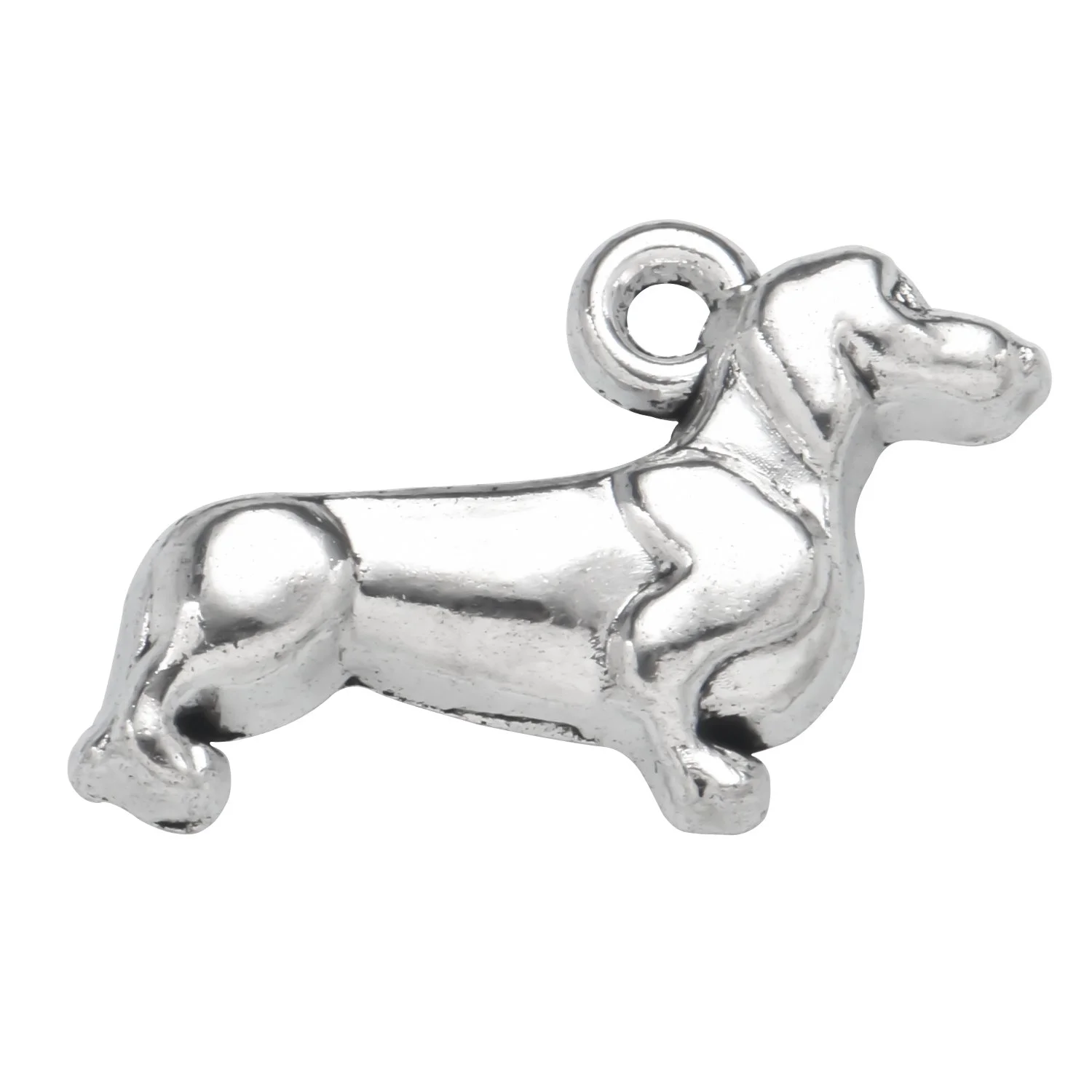 Antique Silver Dachshund Dog Charms
