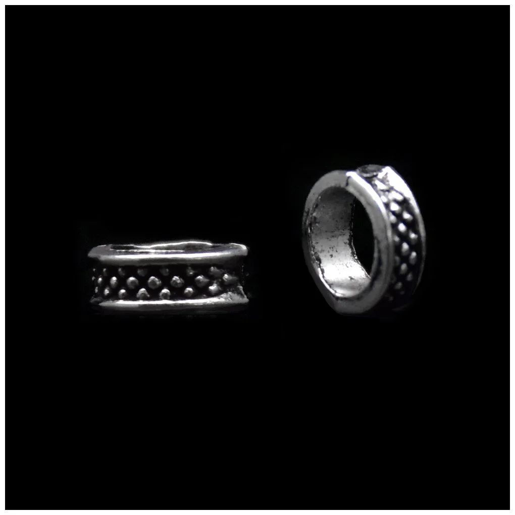 Dots Rings Tibetan-style Silver Loose Spacer Beads