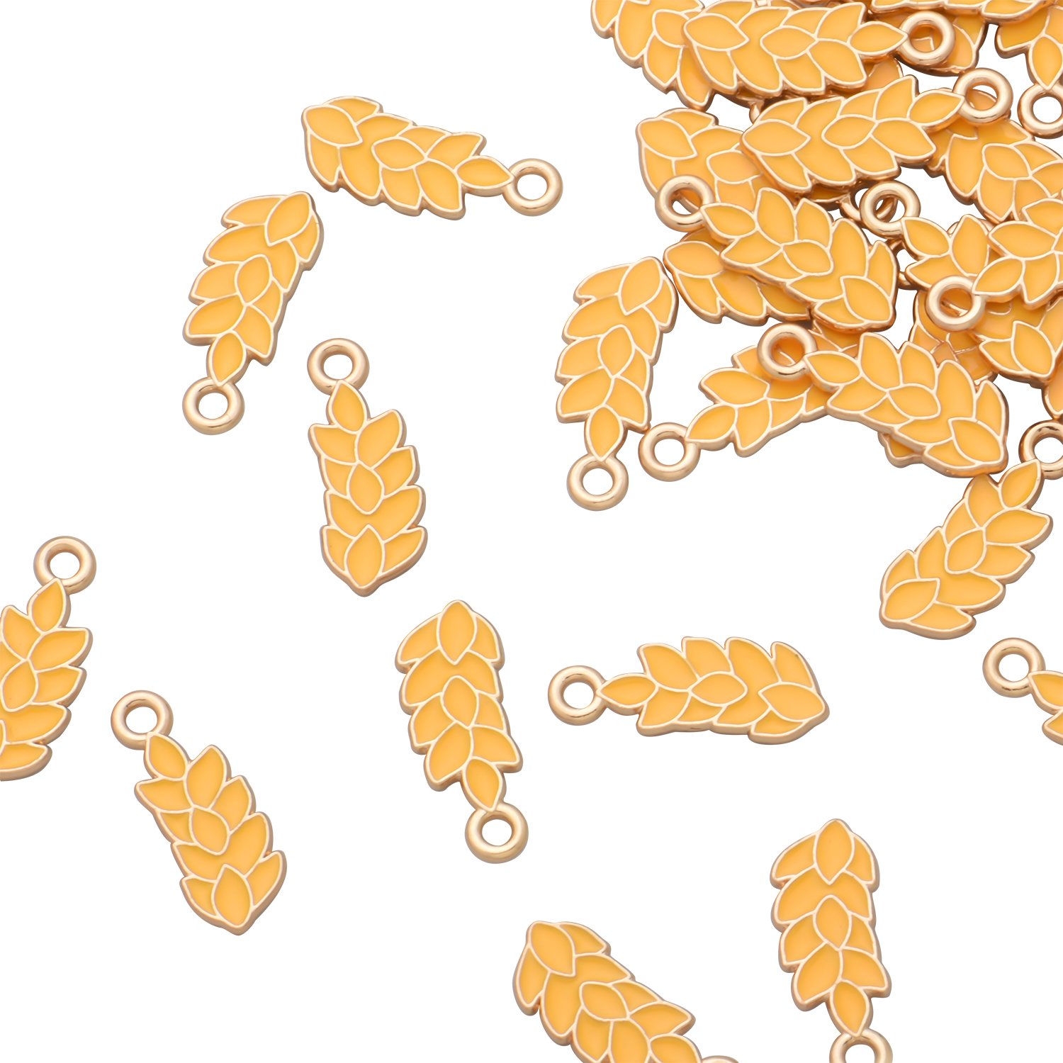Color Enamel Wheats Charms