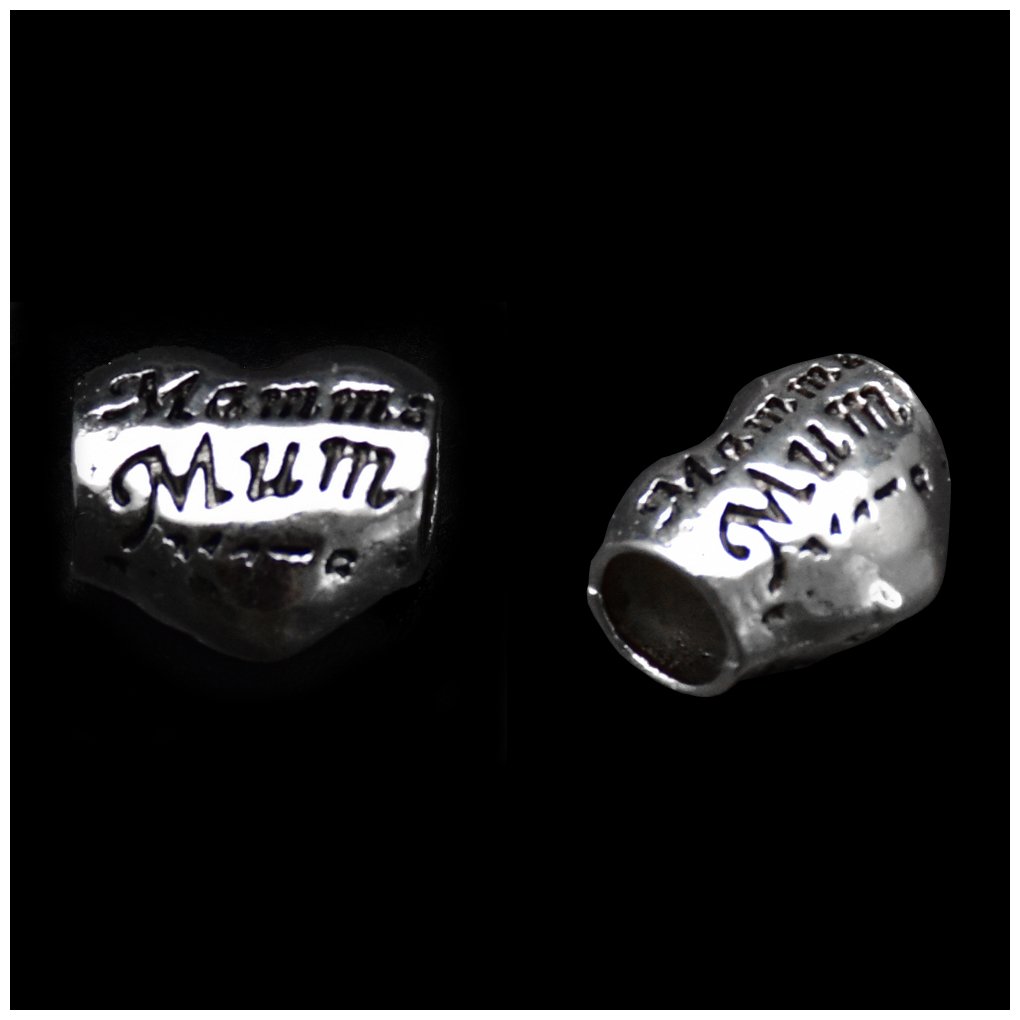 Mum Heart Tibetan-style Silver Loose Spacer Beads