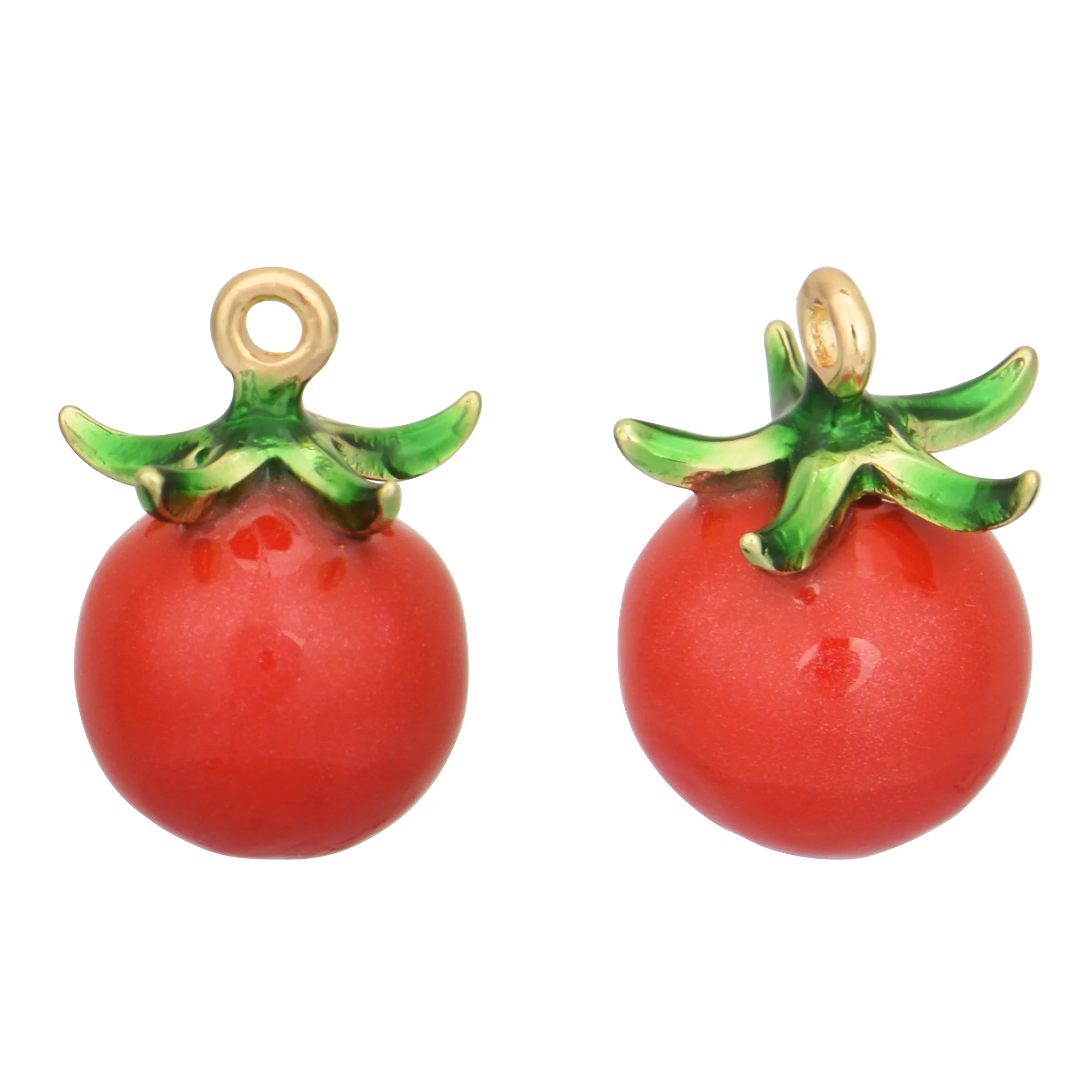 3D Color Enamel Tomato Charms