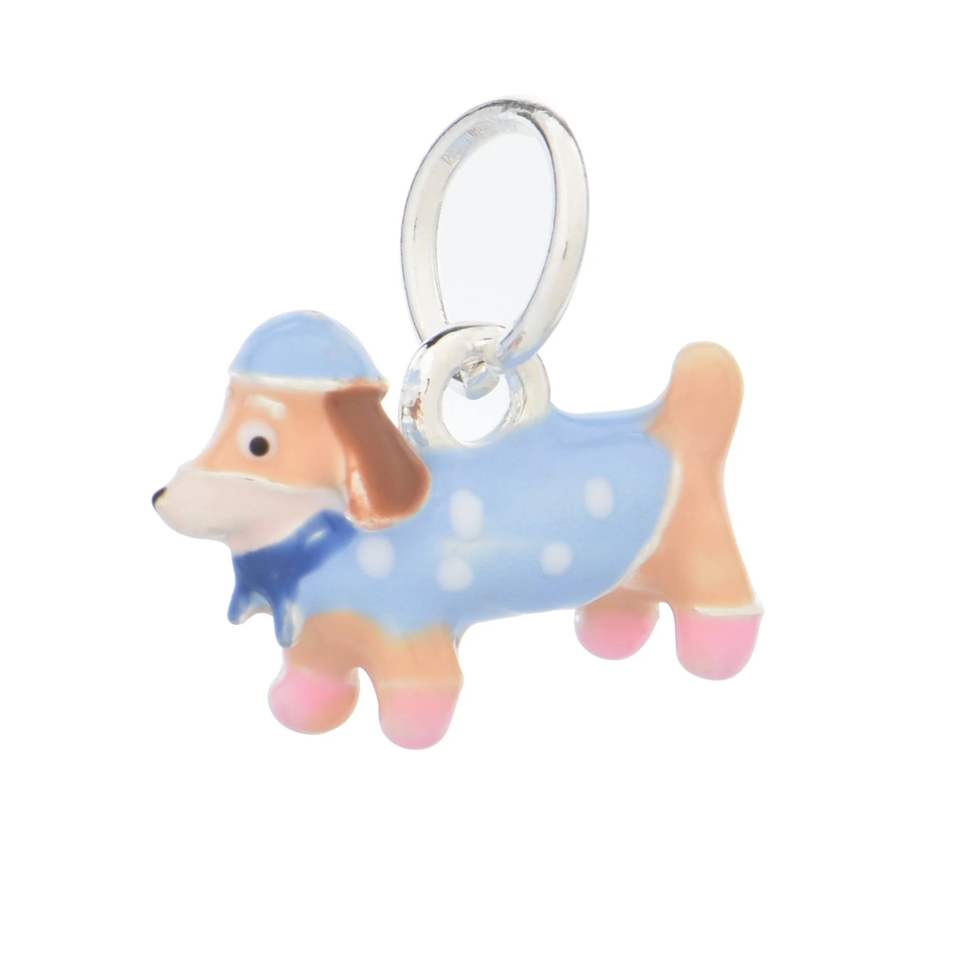 3D Color Enamel Pajamas Dog Charms