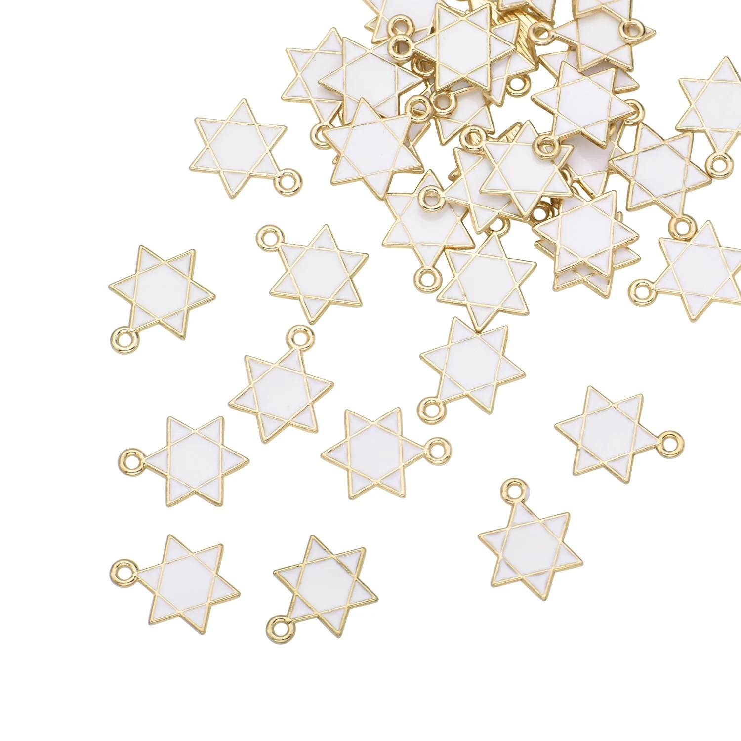 Color Enamel Star of David Charms