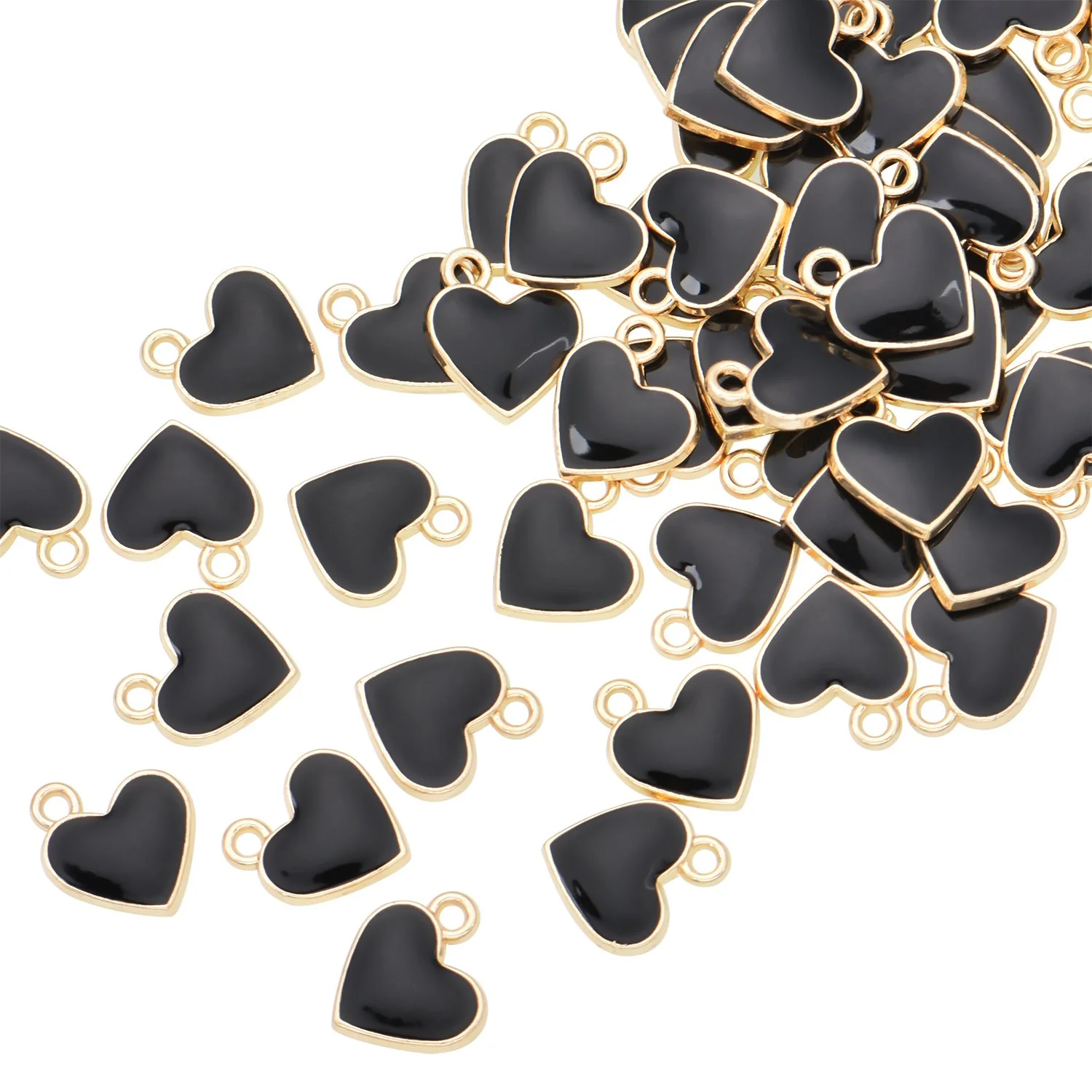 Color Full Enamel Heart Charms