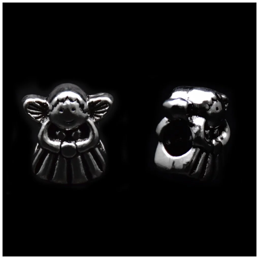 Angel Tibetan-style Silver Loose Spacer Beads