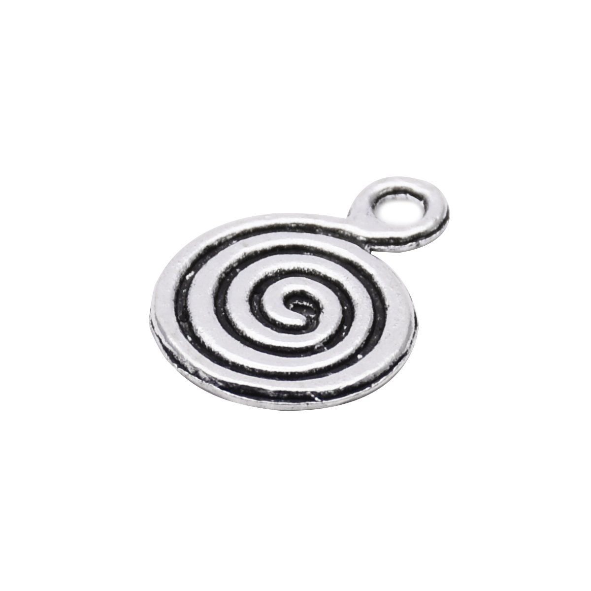 Antique Silver Swirl Charms