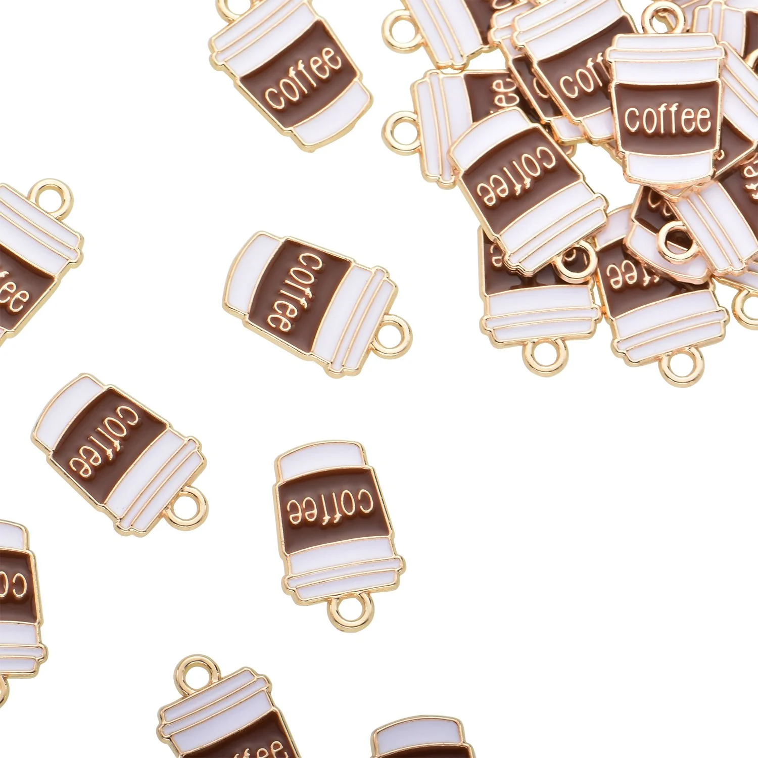Color Enamel Coffee Cup Charms